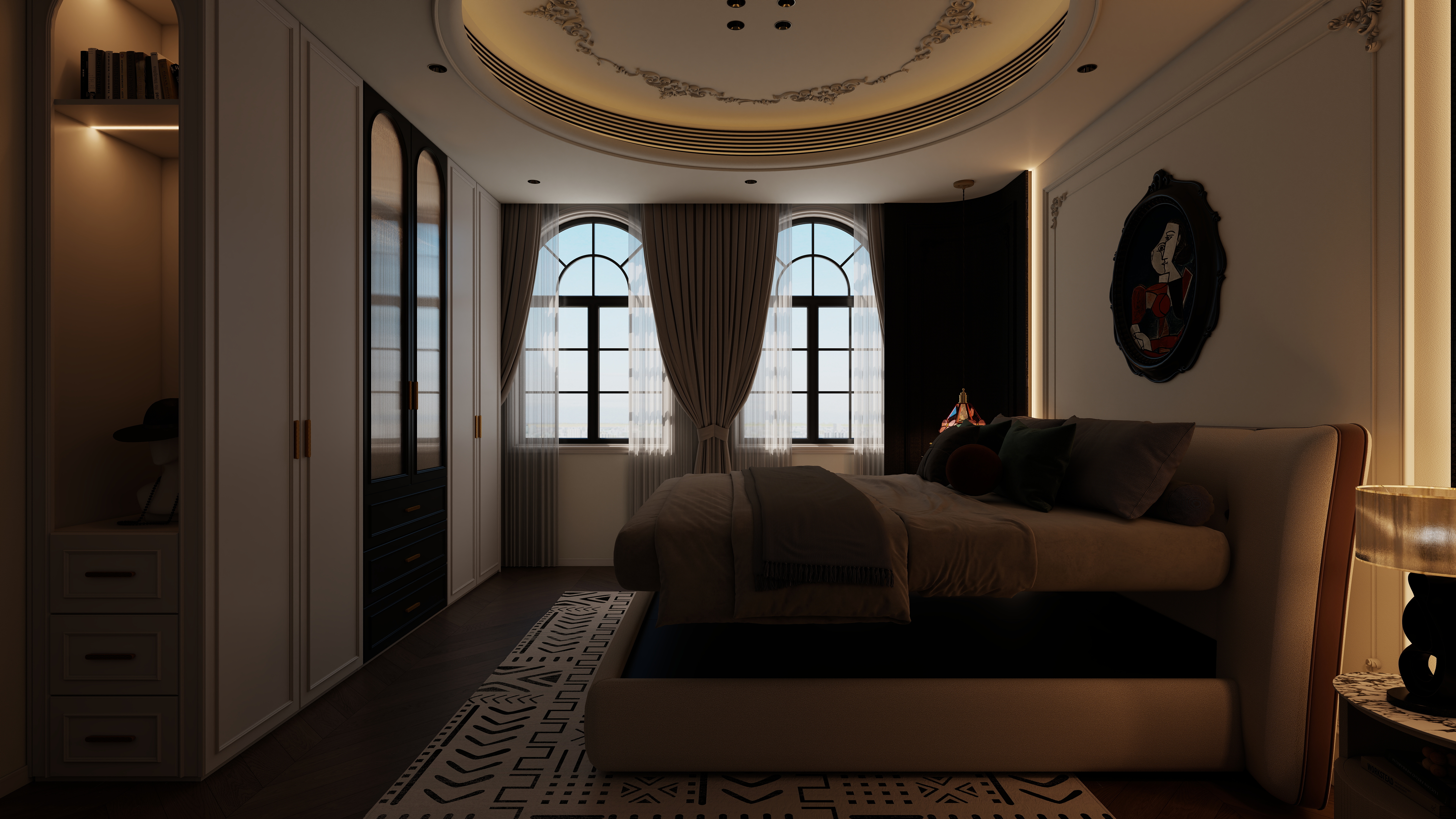 星空设计500一套-混搭168㎡3室二层次卧装修效果图第2张