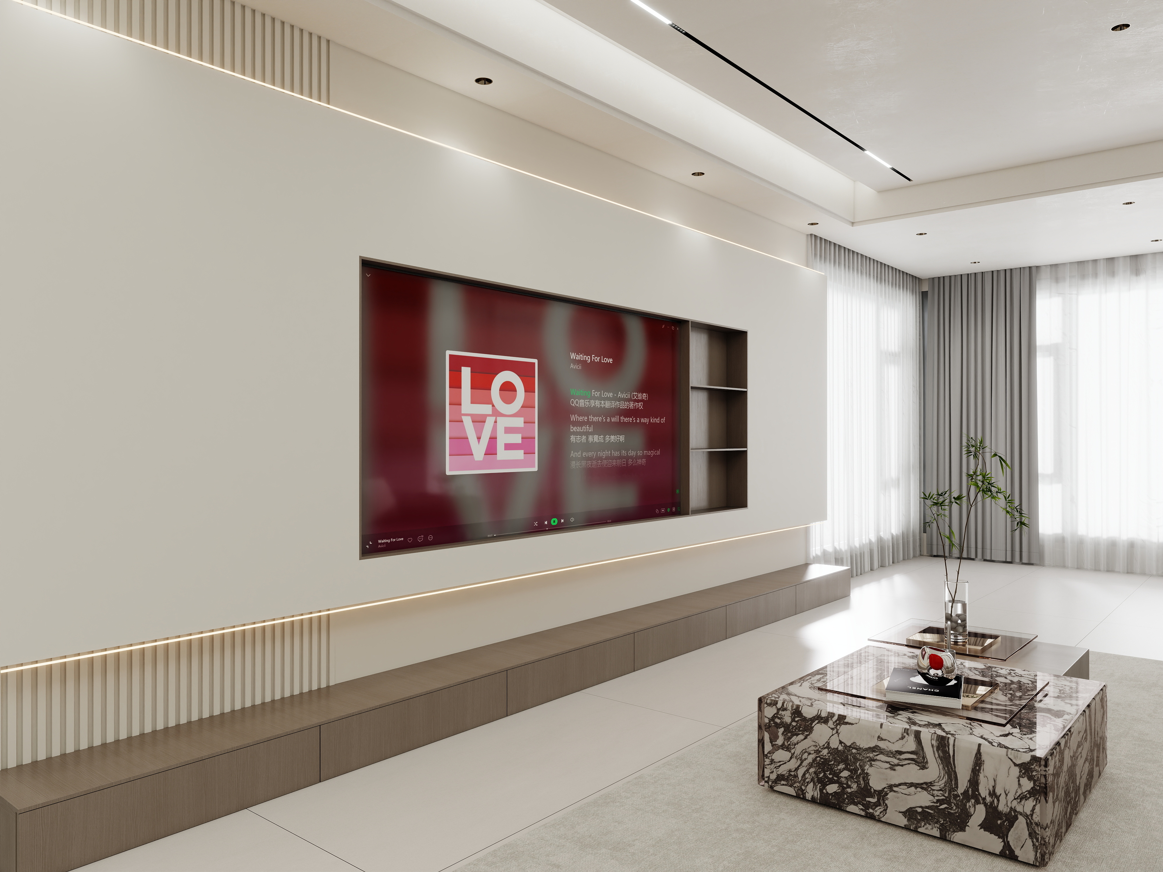 壹诺设计工作室-105㎡3室-现代简约装修效果图