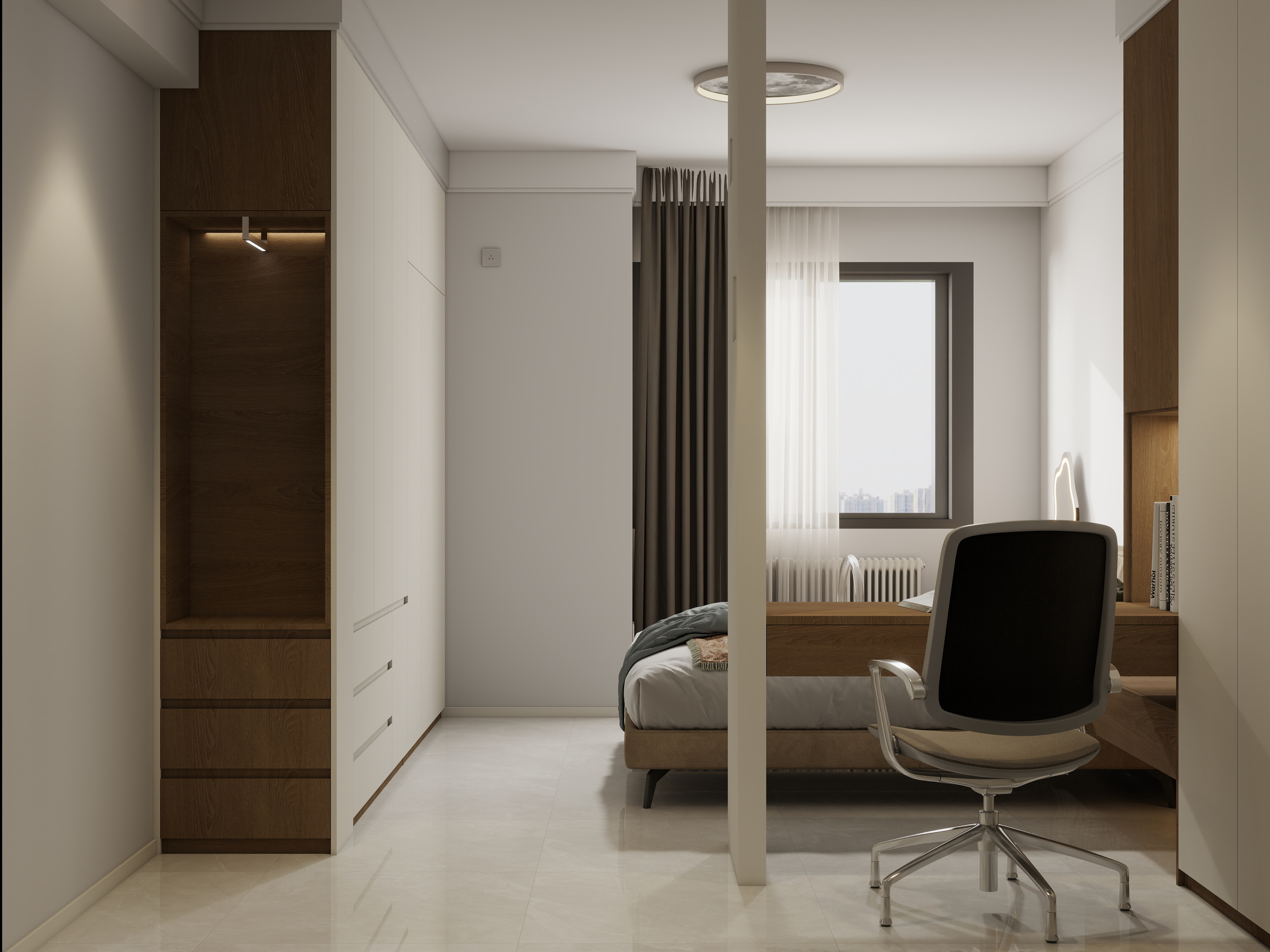 设计师珂源-美联奥公馆奶油112㎡3室一层主卧装修效果图第2张