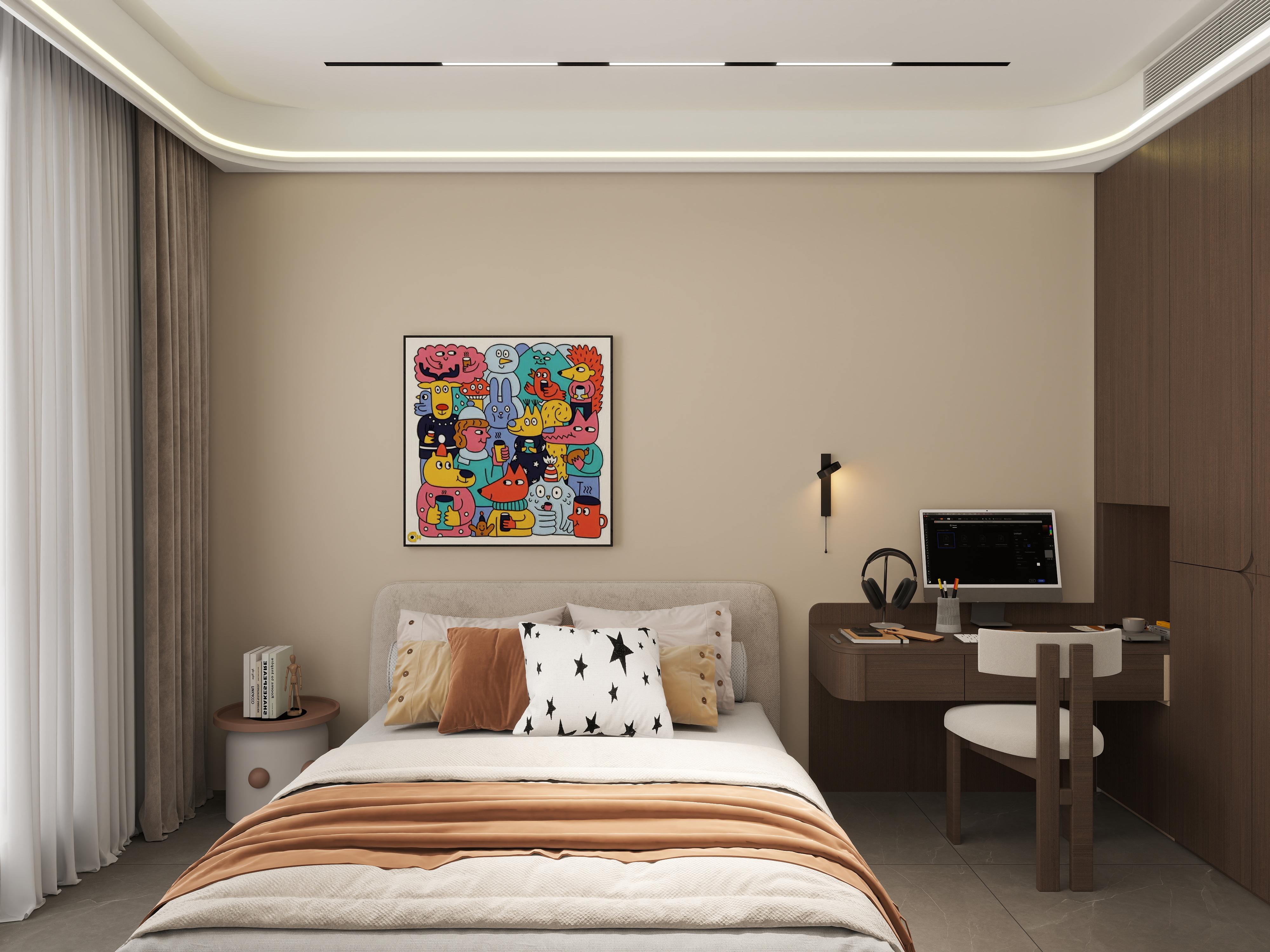 雷超-保利天珺143一层儿童房装修效果图第1张