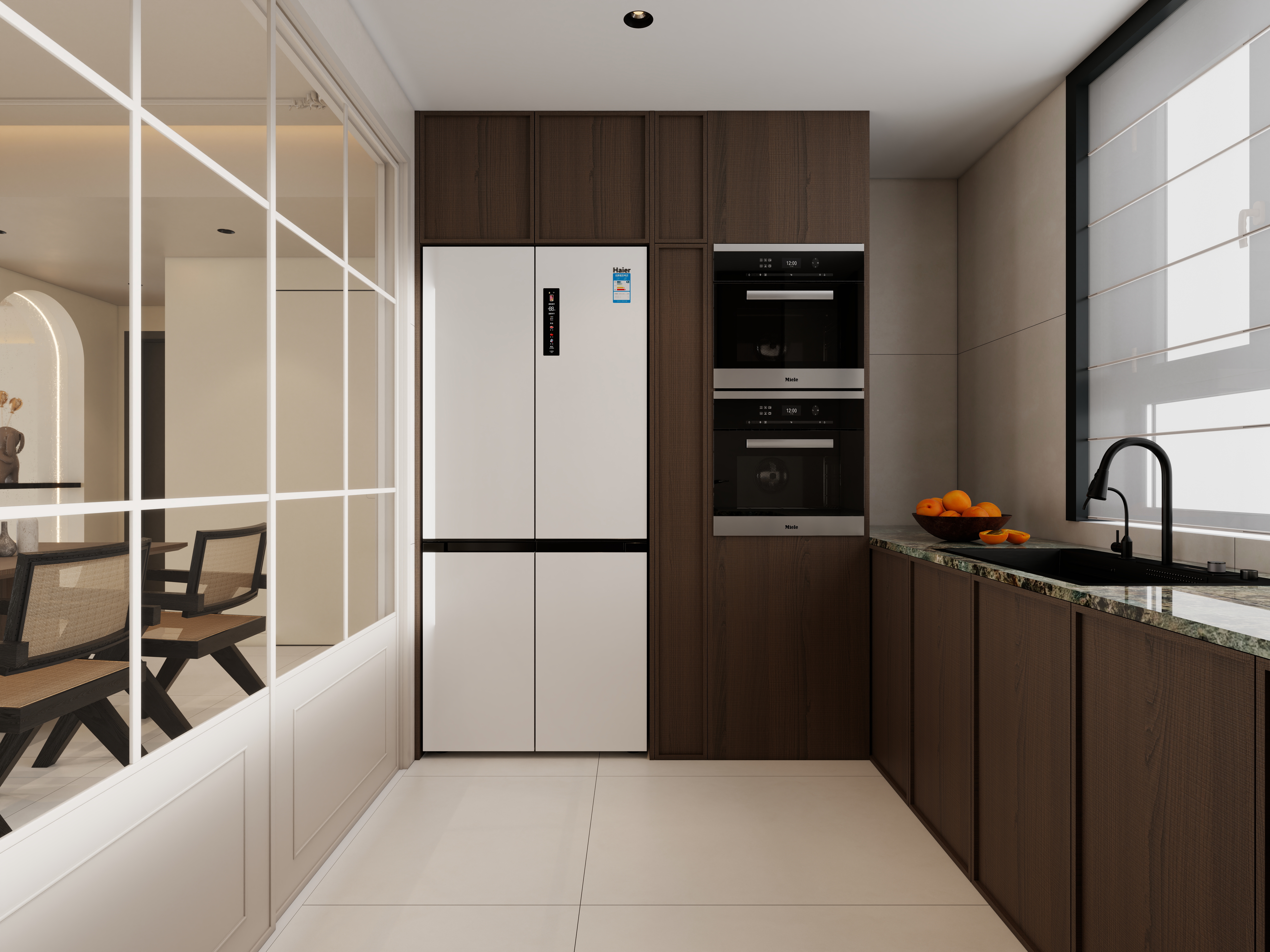 何胜阳-侘寂风1一层厨房装修效果图第2张