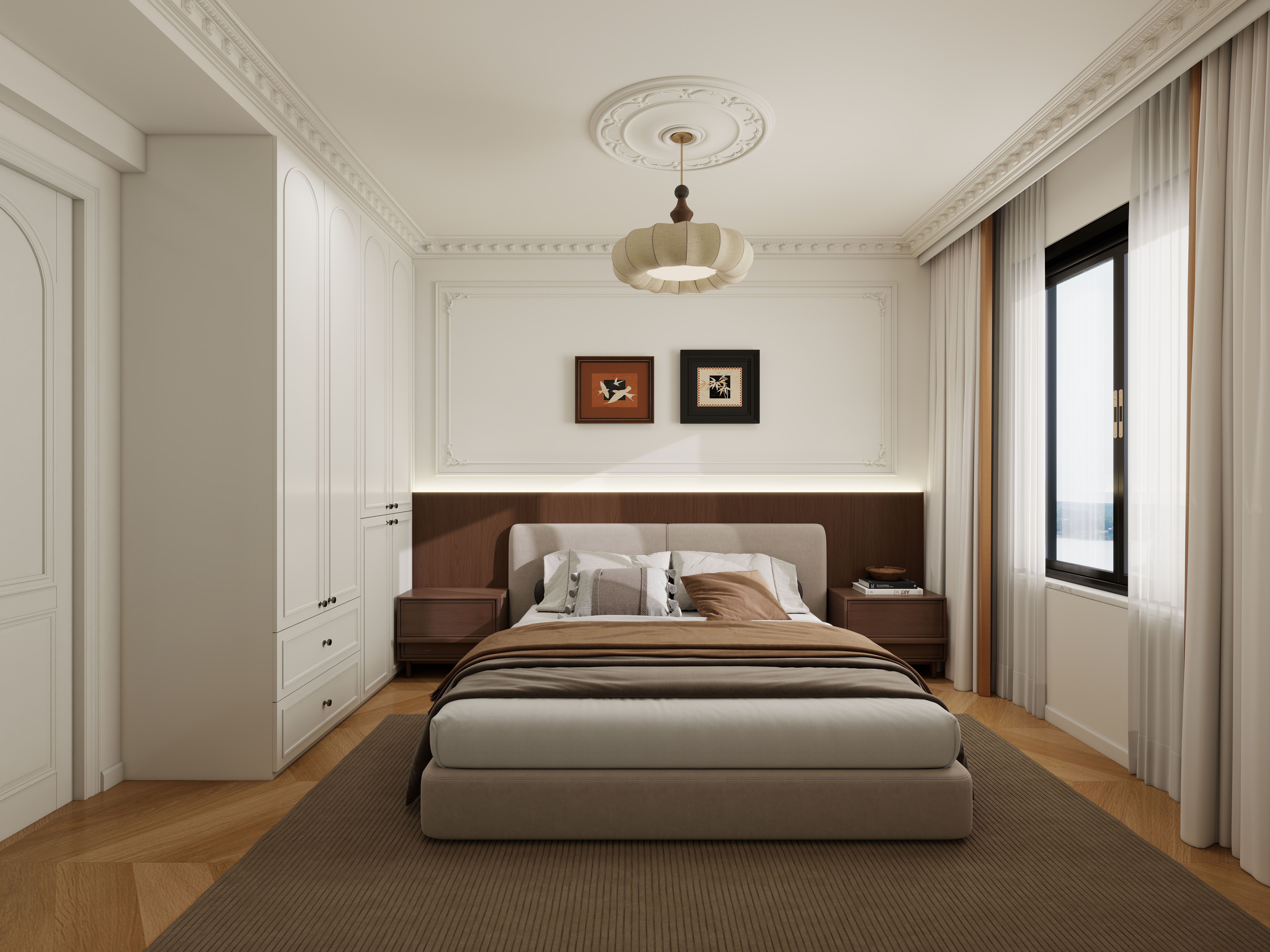 DXIN......-88㎡2室一层卧室装修效果图第1张