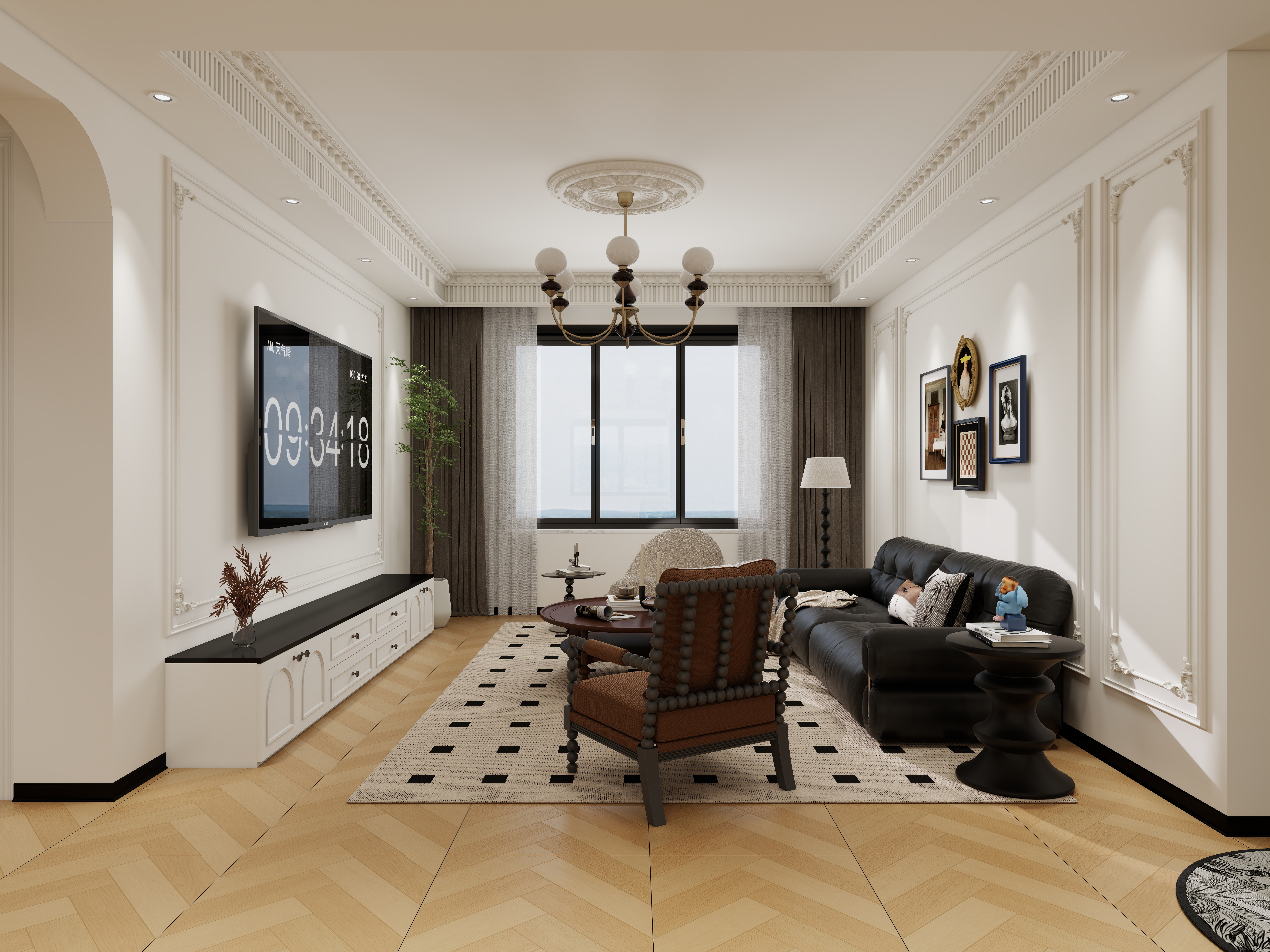 DXIN......-88㎡2室一层客餐厅装修效果图第3张