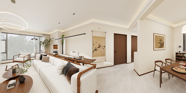 陈设计在青岛-鑫江合院-装修设计方案