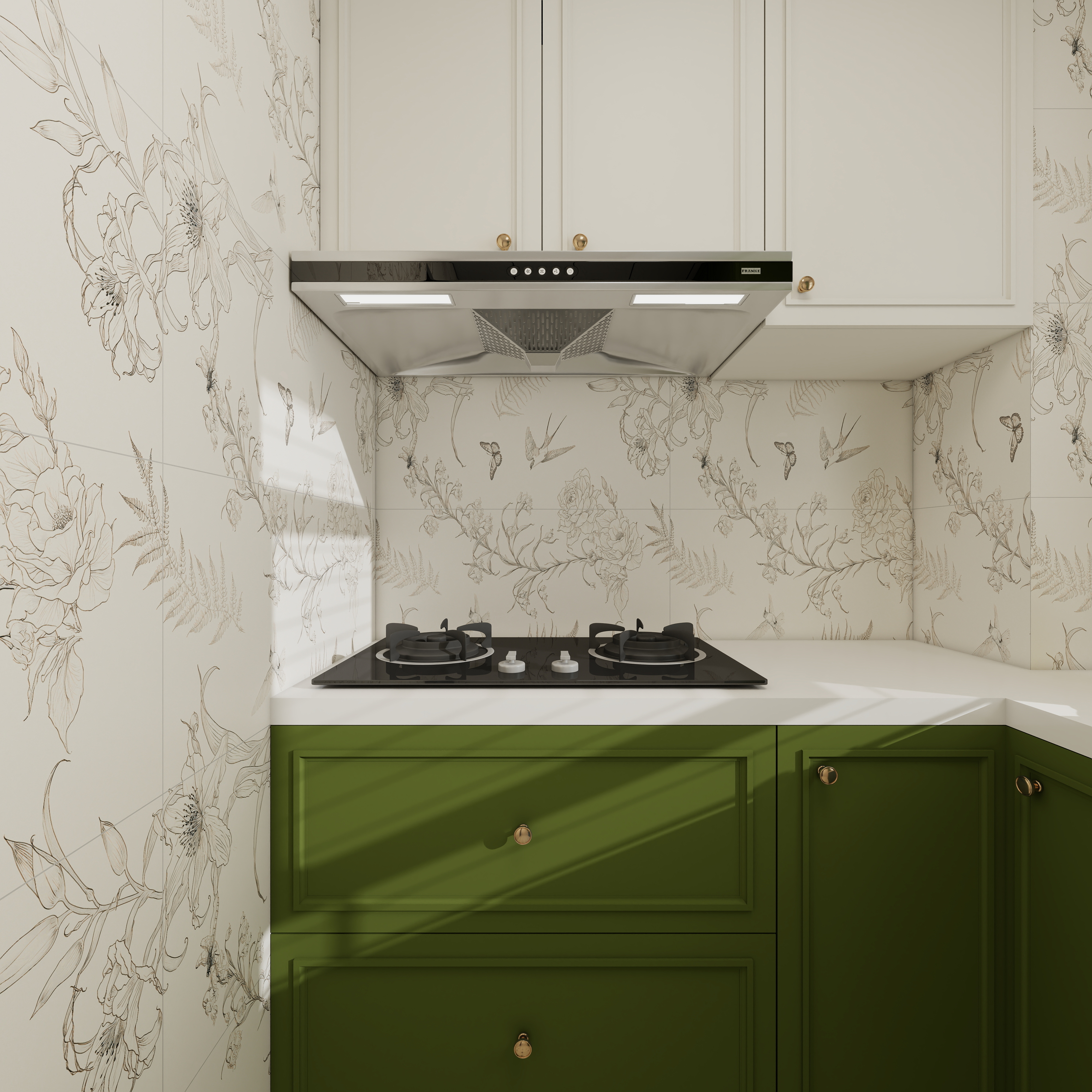 星空设计500一套-中古风一居室一层厨房装修效果图第3张