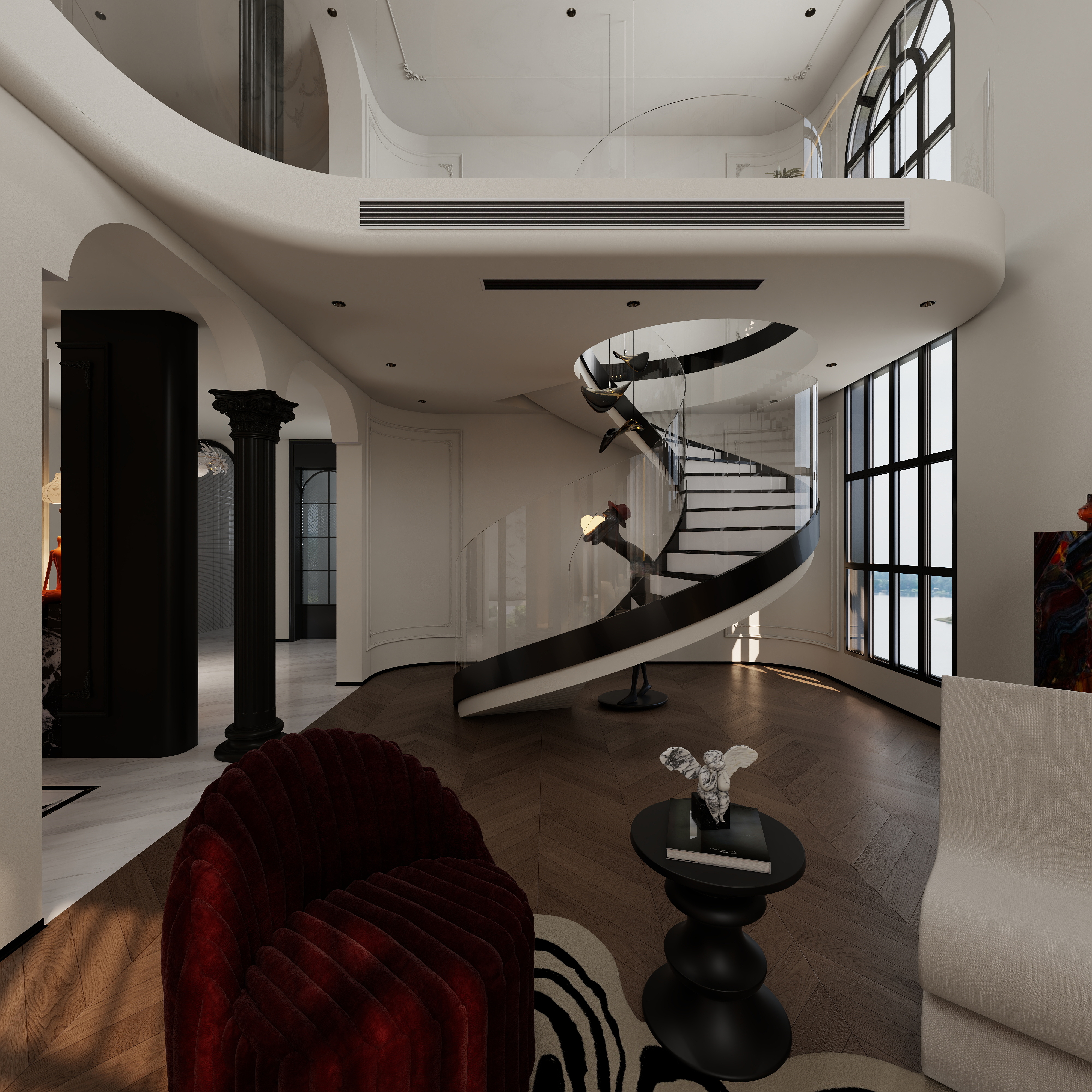 星空设计500一套-混搭168㎡3室一层客厅装修效果图第5张