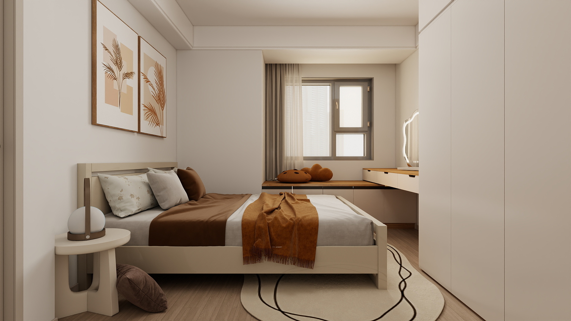 派欣-146㎡5室一层主卧装修效果图第1张