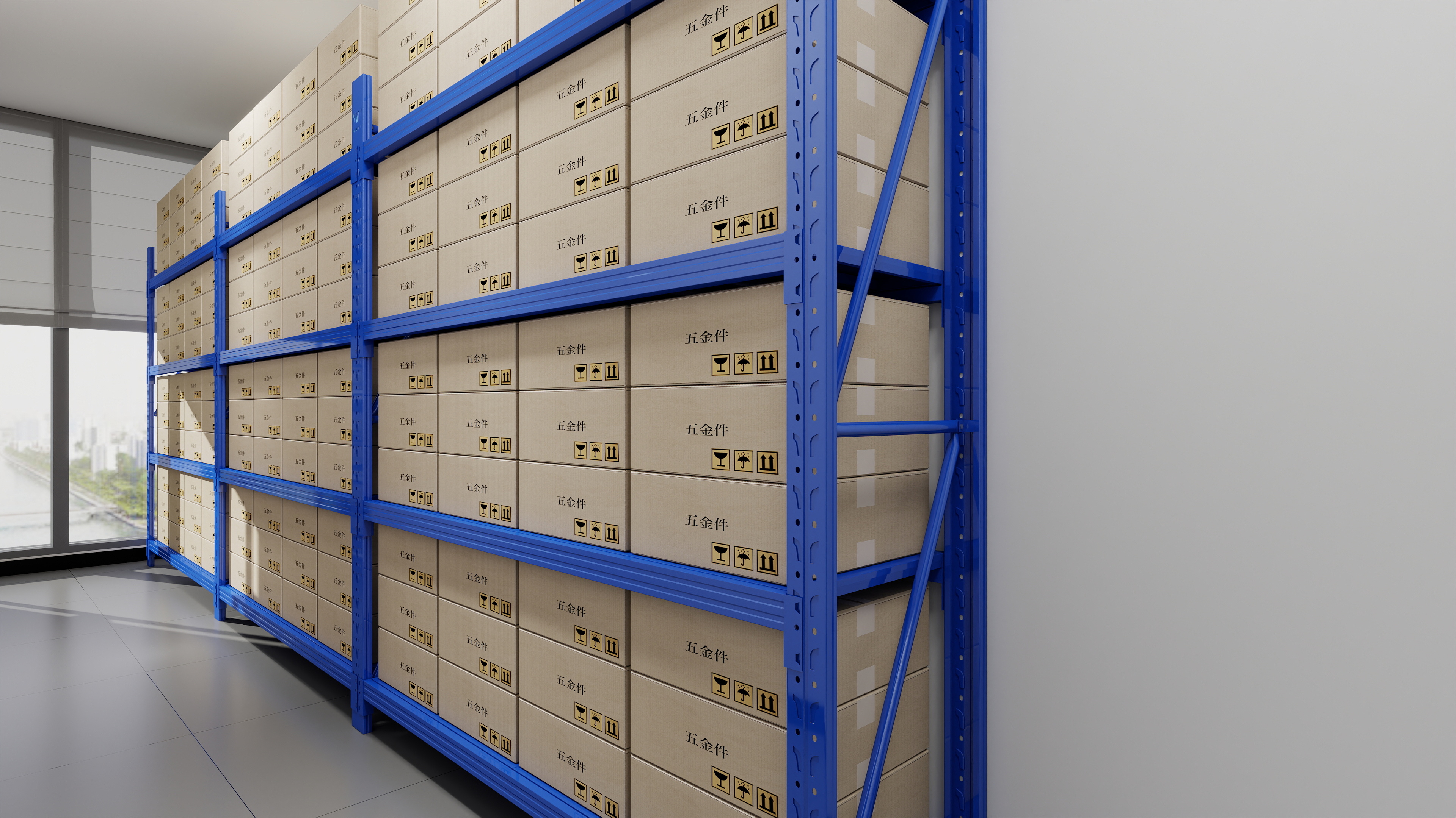 神马云在线-937.55m办公方案一层储藏间 装修效果图第1张