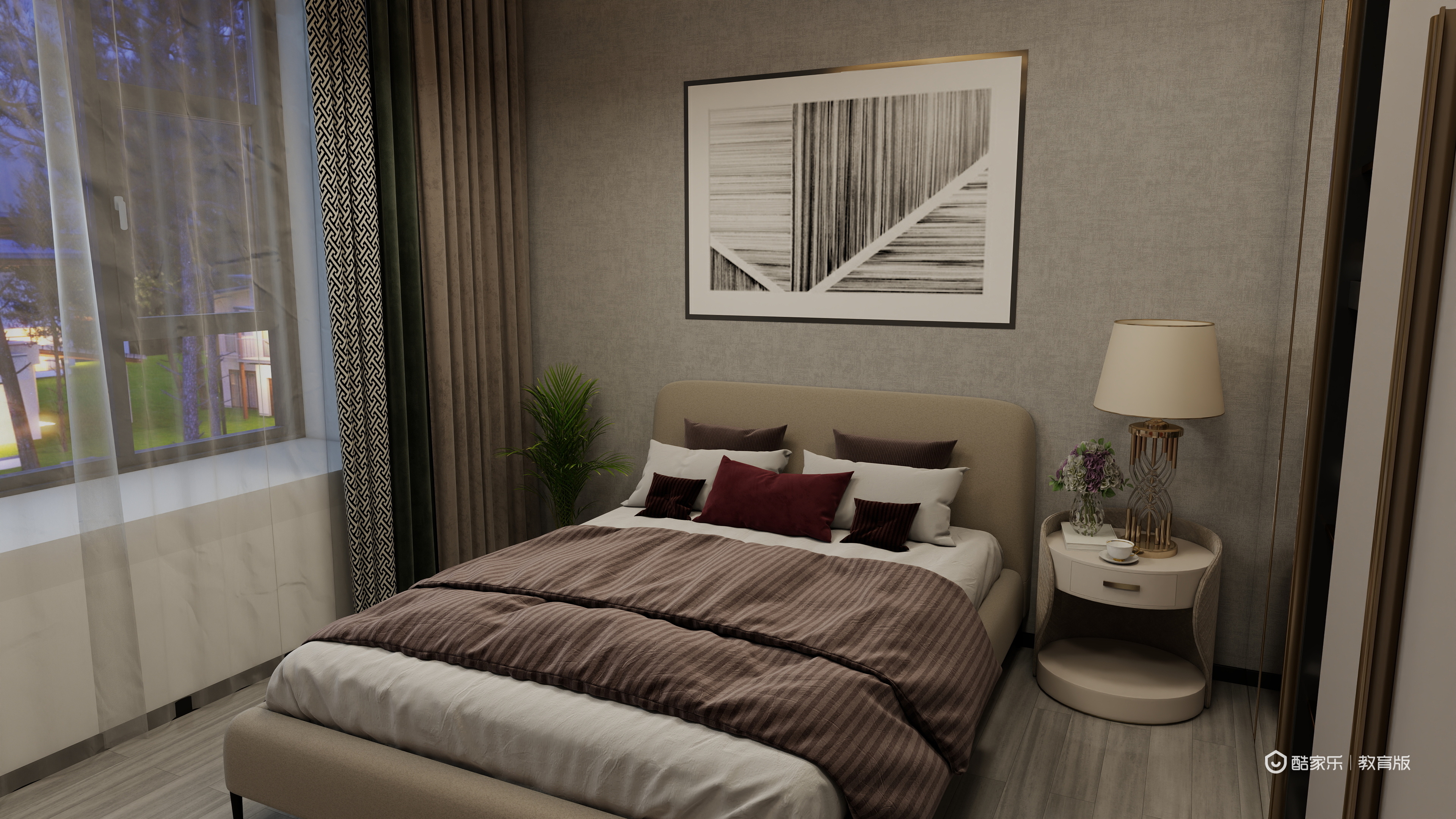 殷涵俊-湖州职业技术学院—殷涵俊一层客卧装修效果图第1张