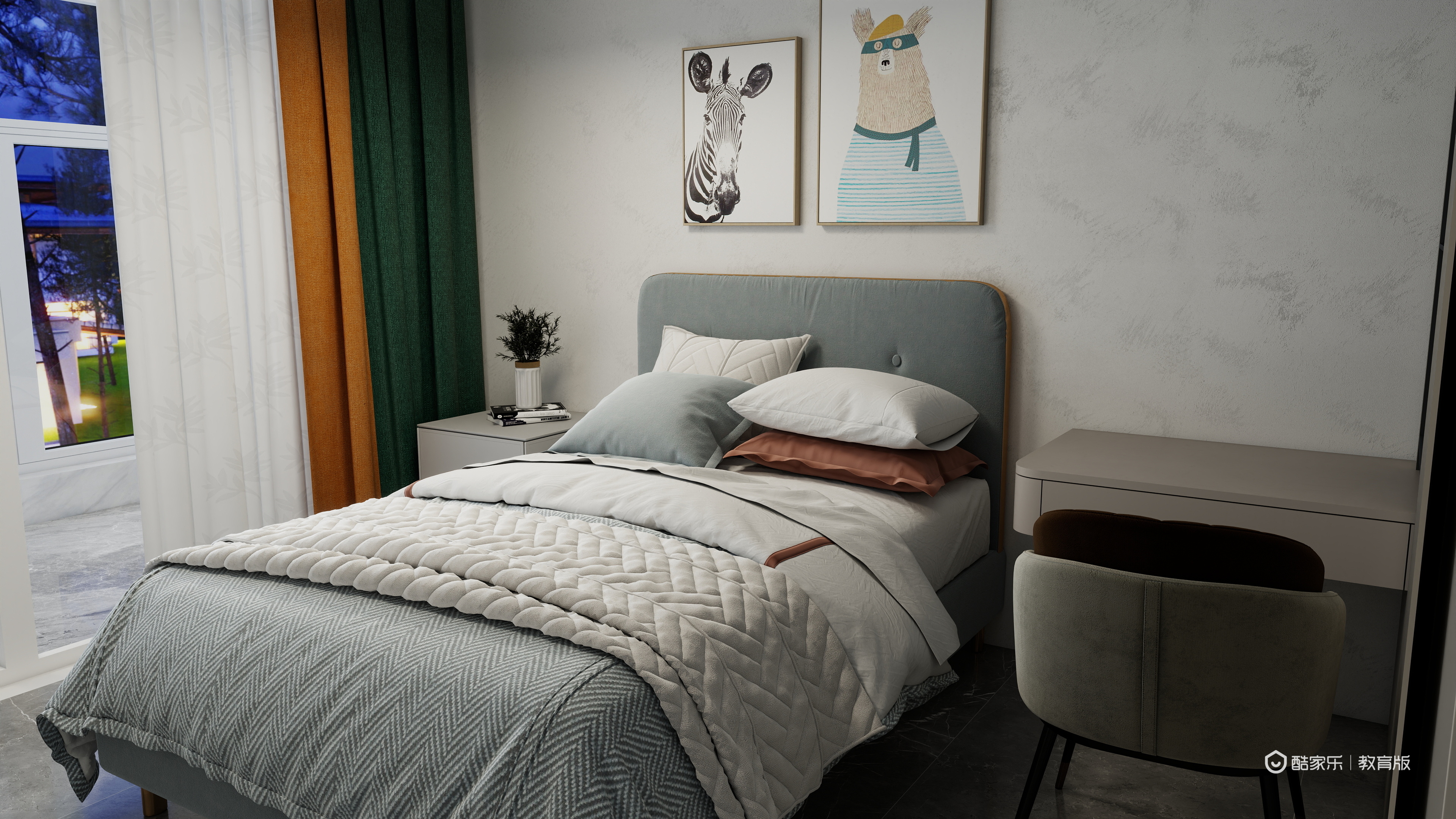 殷涵俊-湖州职业技术学院—殷涵俊一层次卧装修效果图第1张