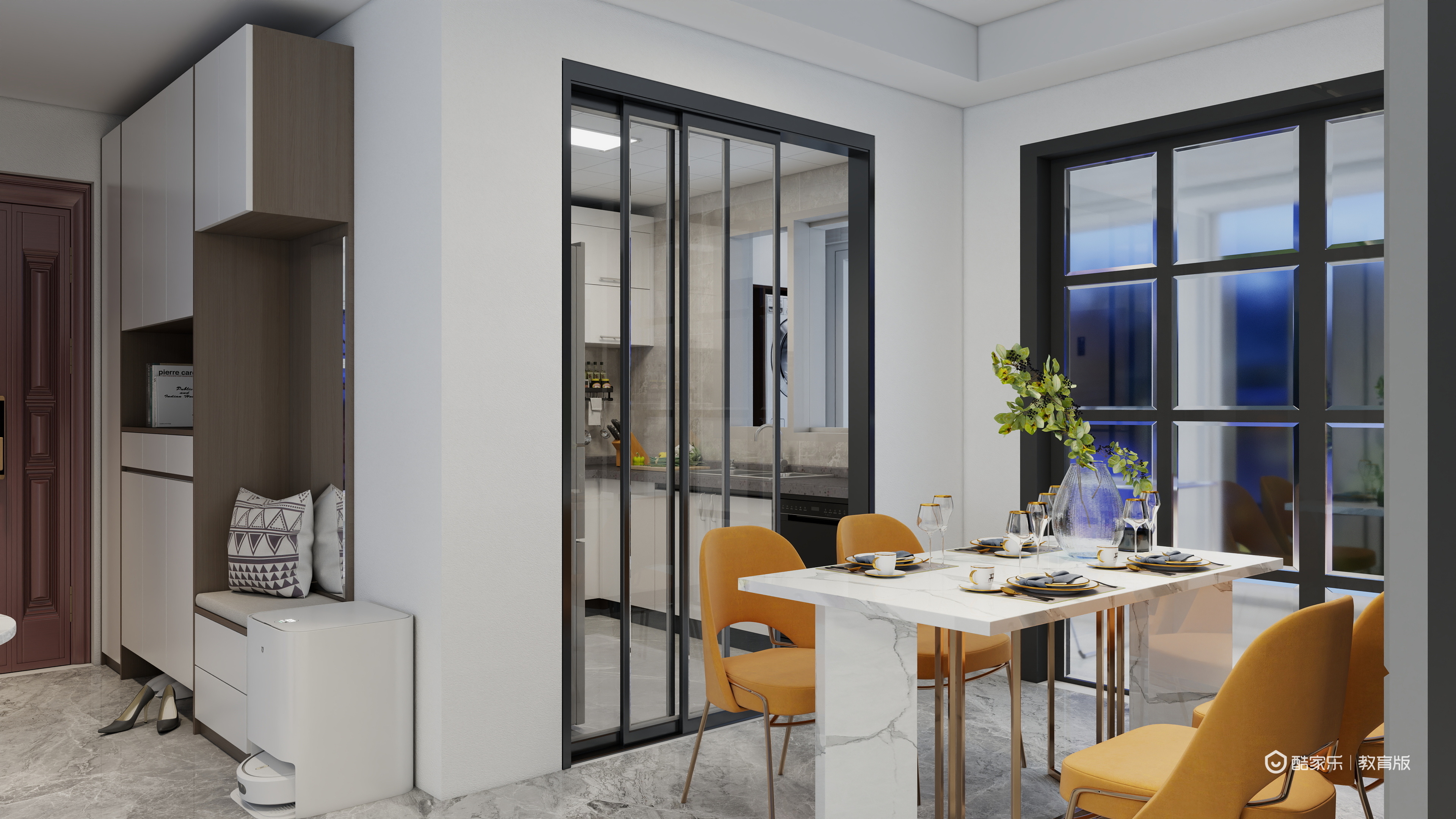 殷涵俊-湖州职业技术学院—殷涵俊一层客厅装修效果图第3张