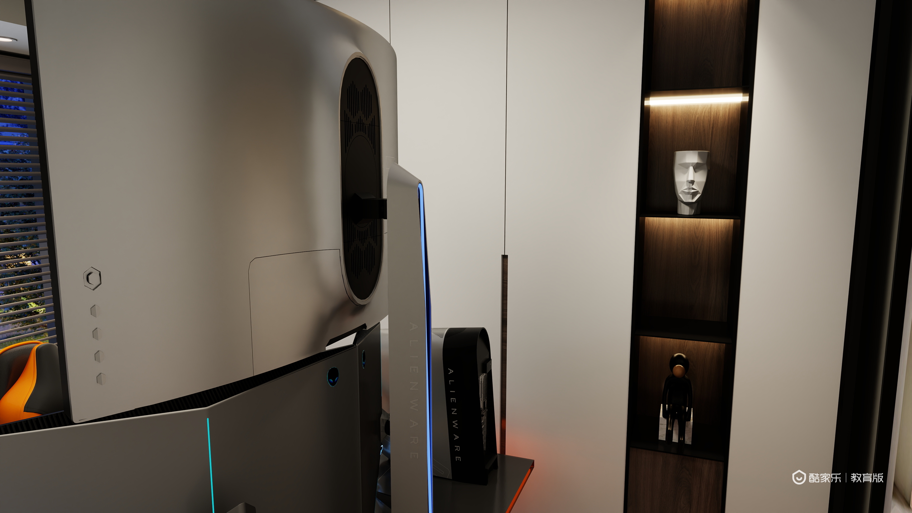 殷涵俊-湖州职业技术学院—殷涵俊一层书房装修效果图第1张