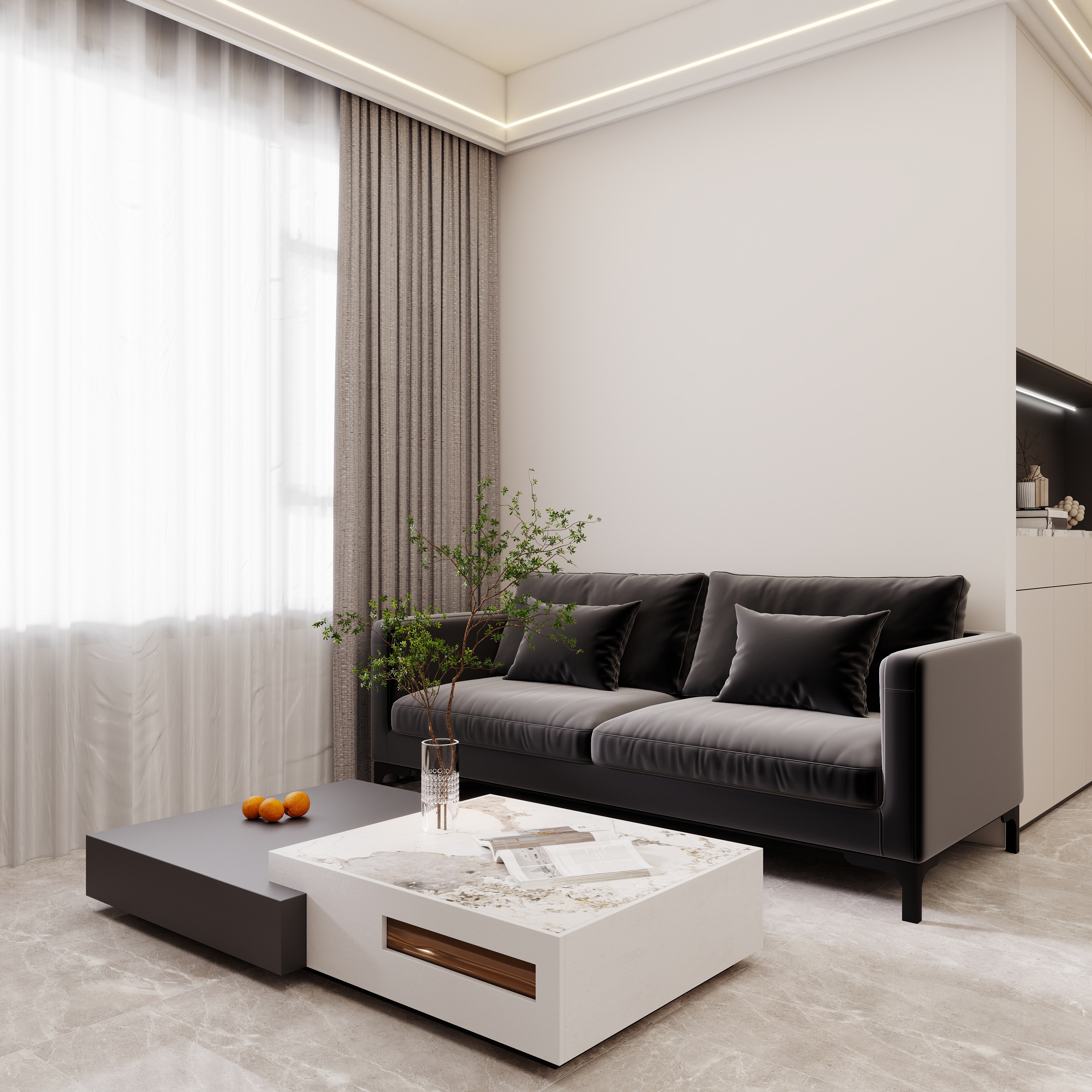 壹诺设计工作室-现代简约装修效果图