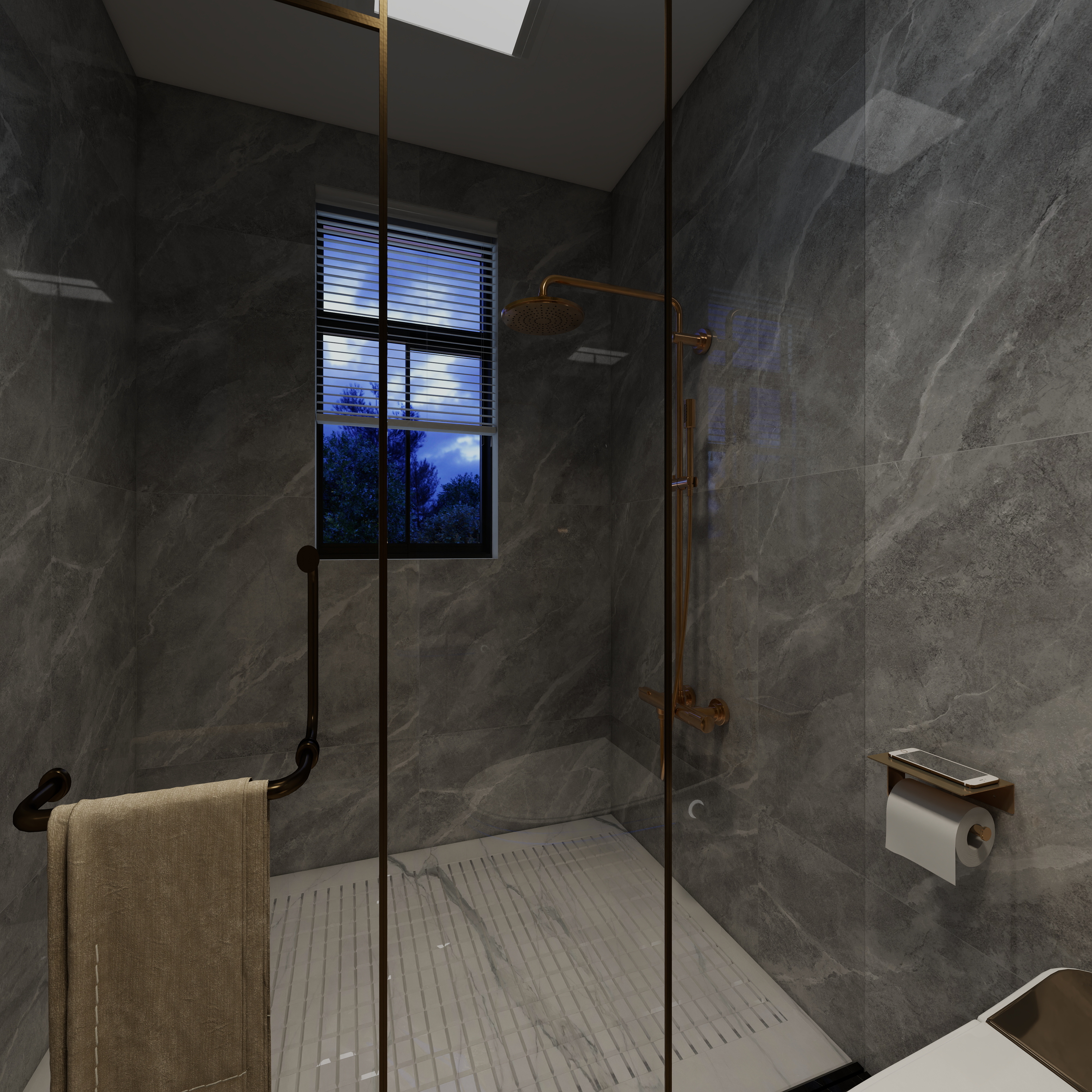 殷涵俊-湖州职业技术学院—殷涵俊一层主卫装修效果图第3张