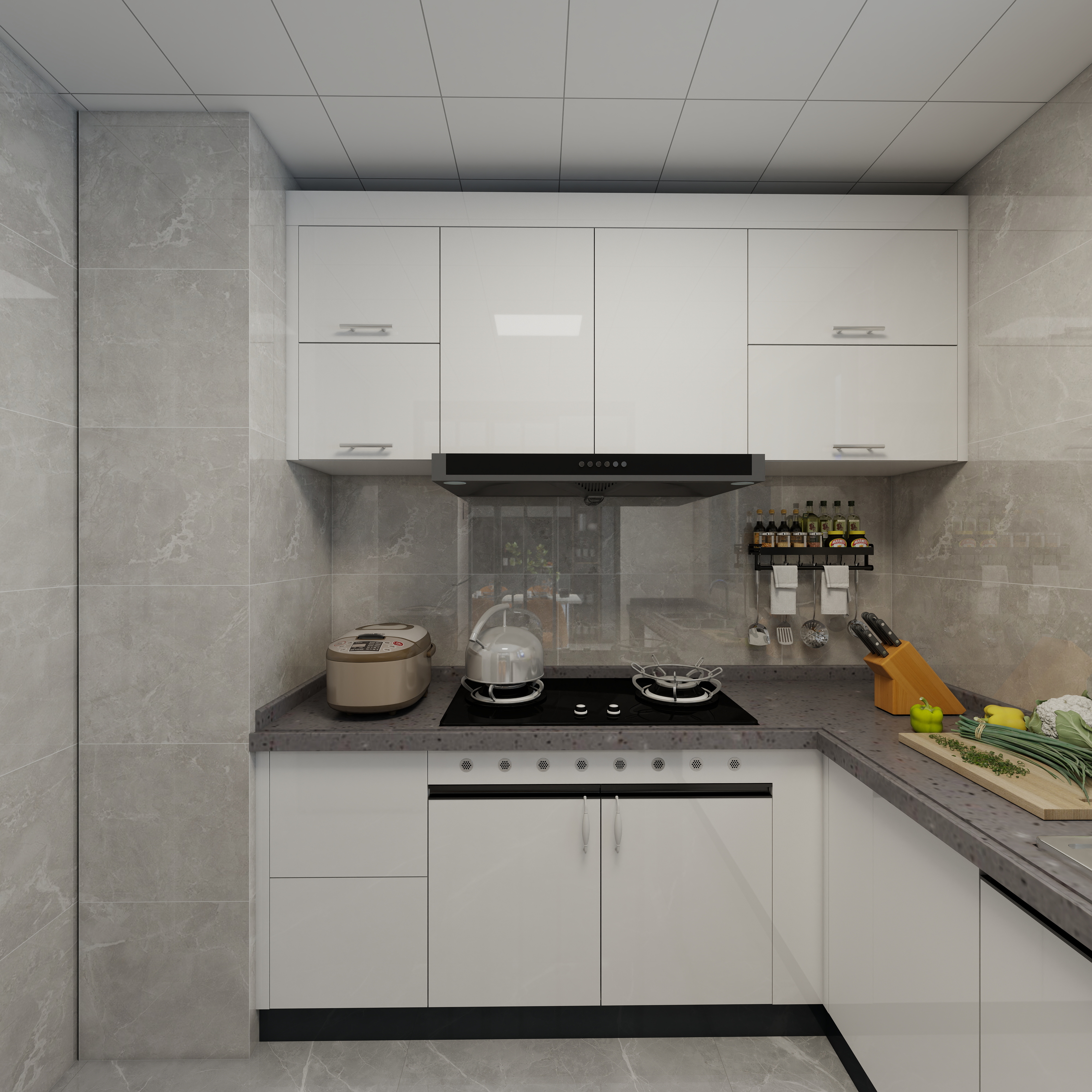 殷涵俊-湖州职业技术学院—殷涵俊一层厨房装修效果图第3张