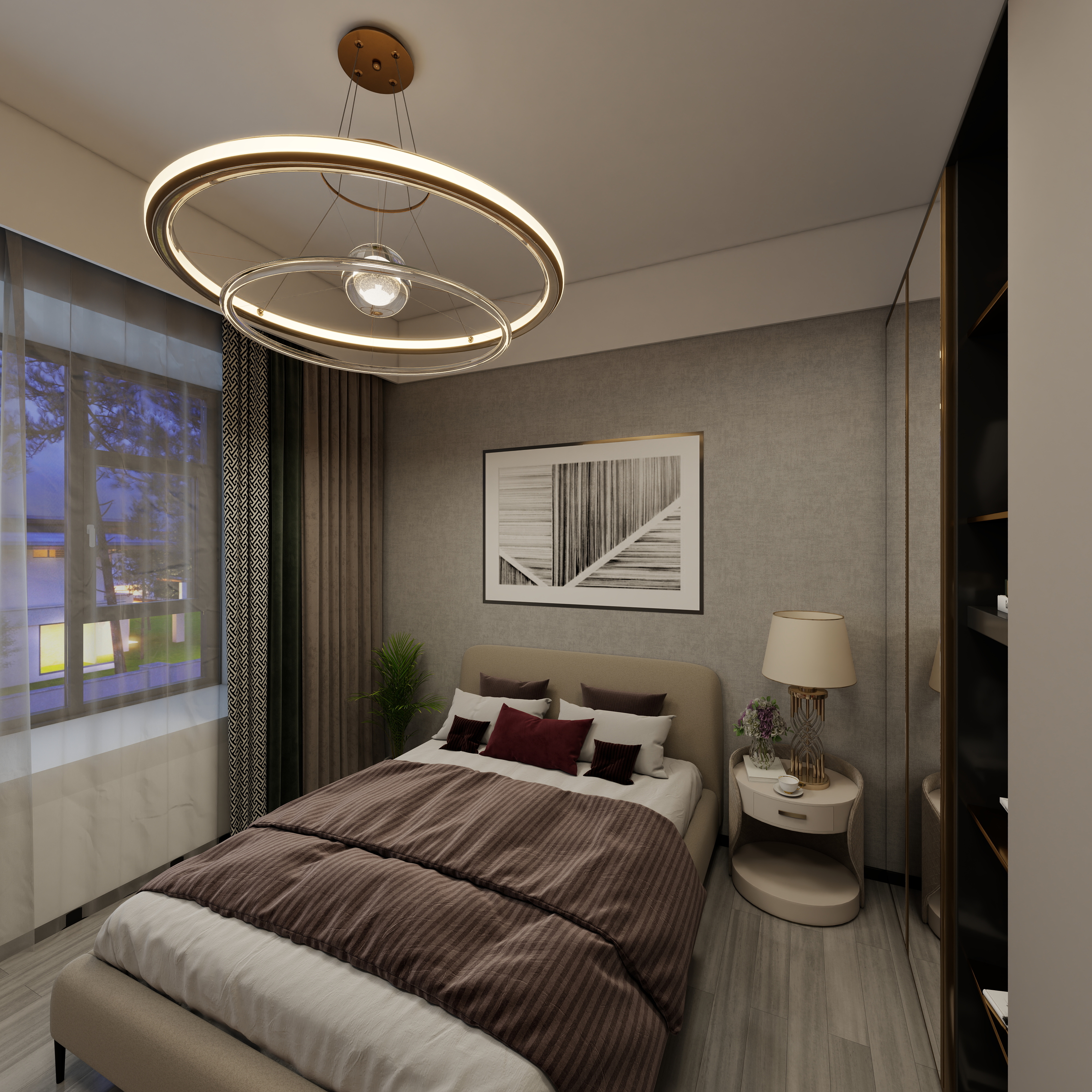 殷涵俊-湖州职业技术学院—殷涵俊一层客卧装修效果图第3张