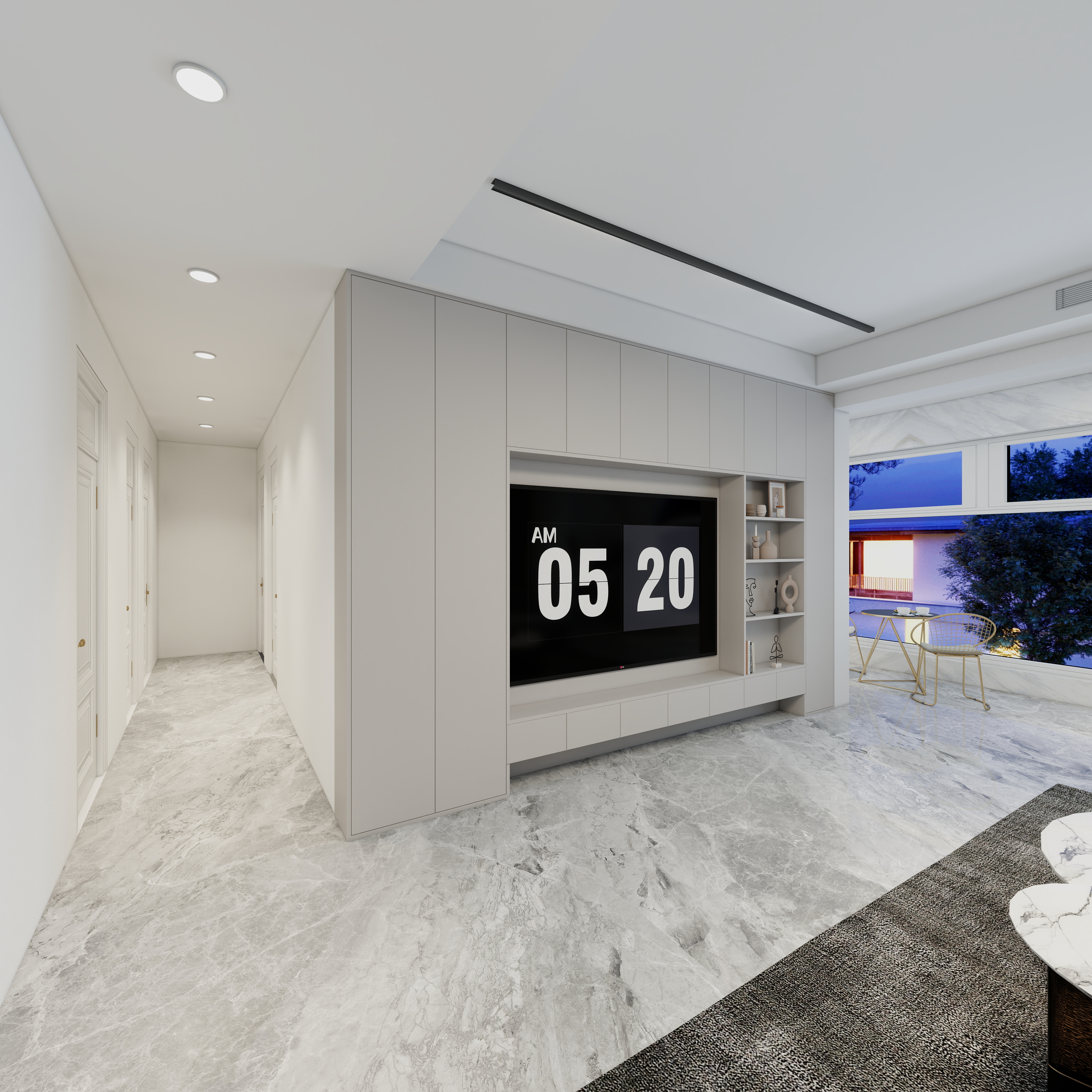 殷涵俊-湖州职业技术学院—殷涵俊一层客厅装修效果图第4张