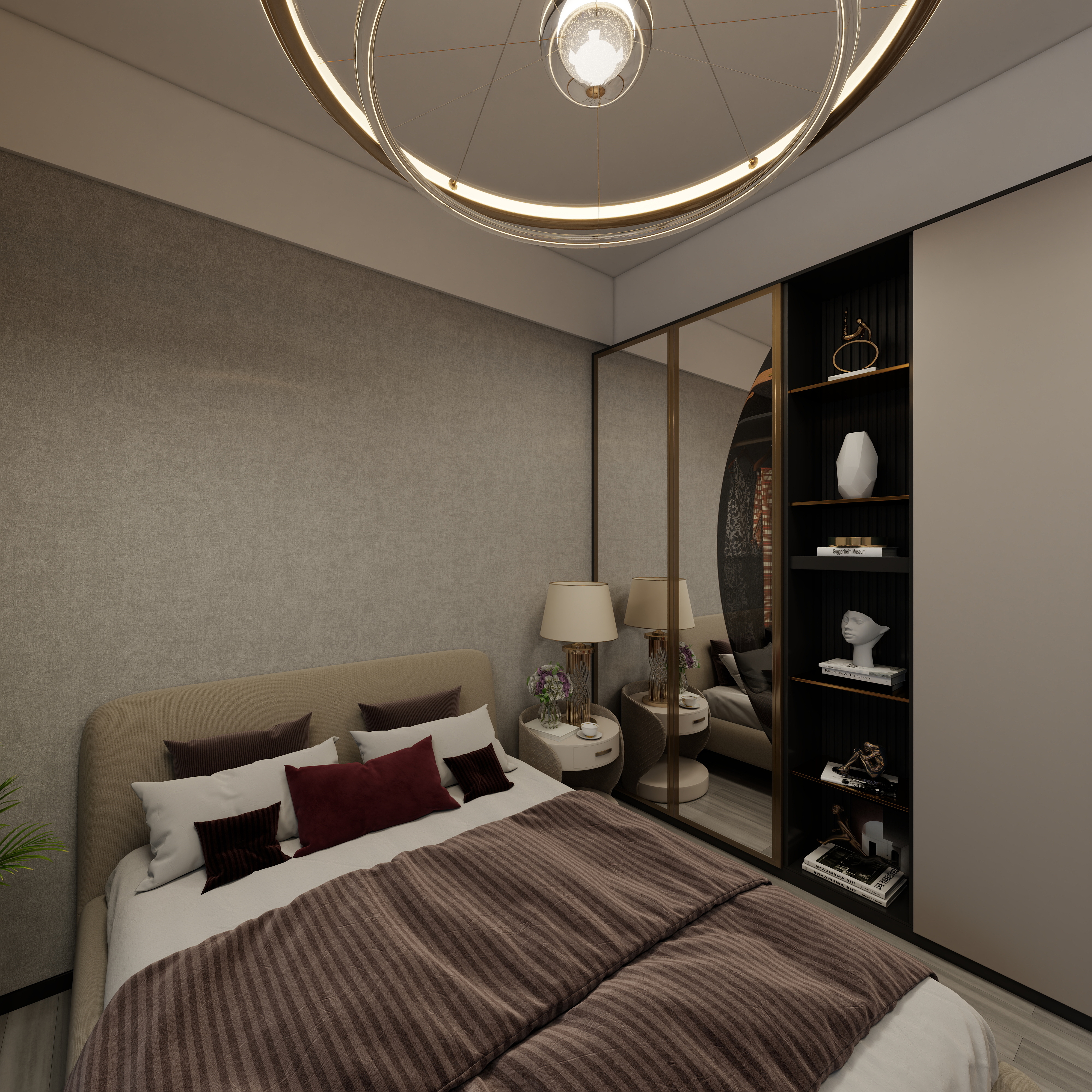 殷涵俊-湖州职业技术学院—殷涵俊一层客卧装修效果图第4张