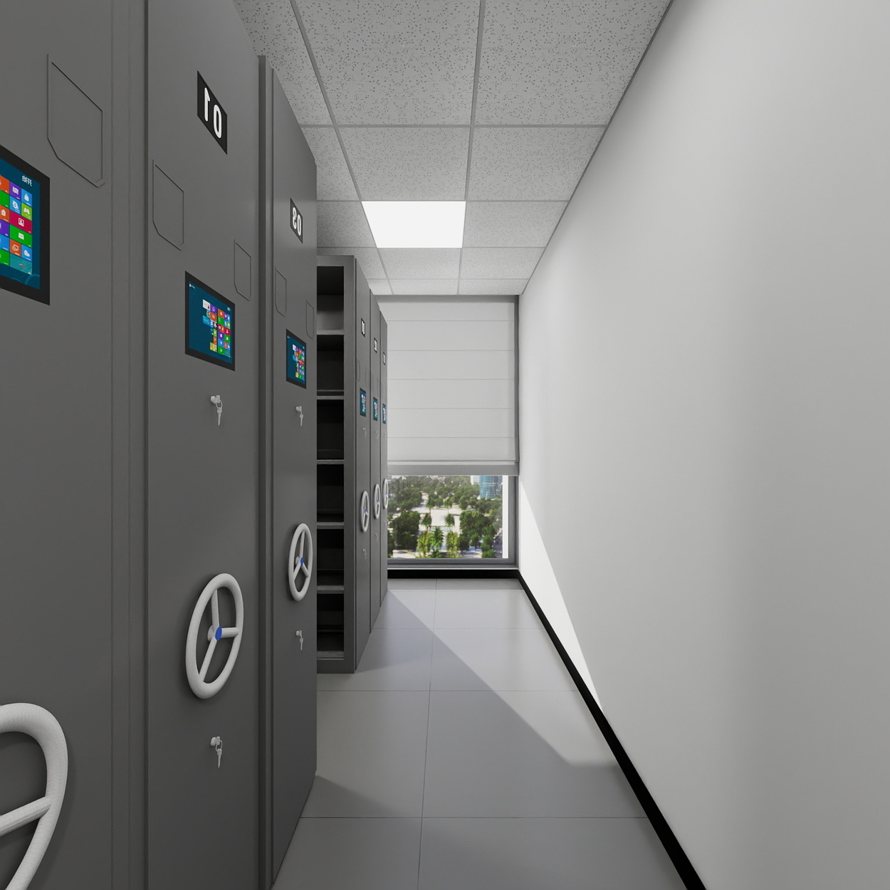 神马云在线-937.55m办公方案一层档案室装修效果图第3张