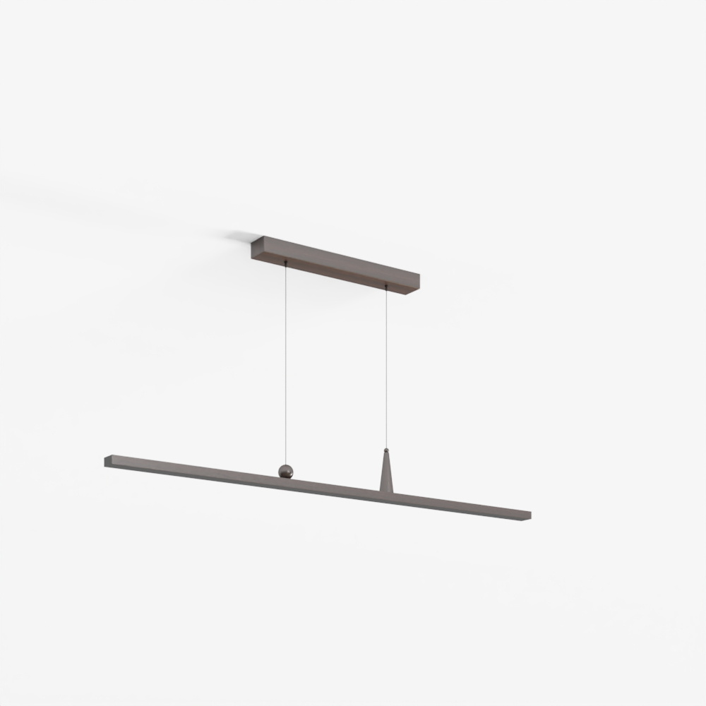 中古风长条吊灯13D模型