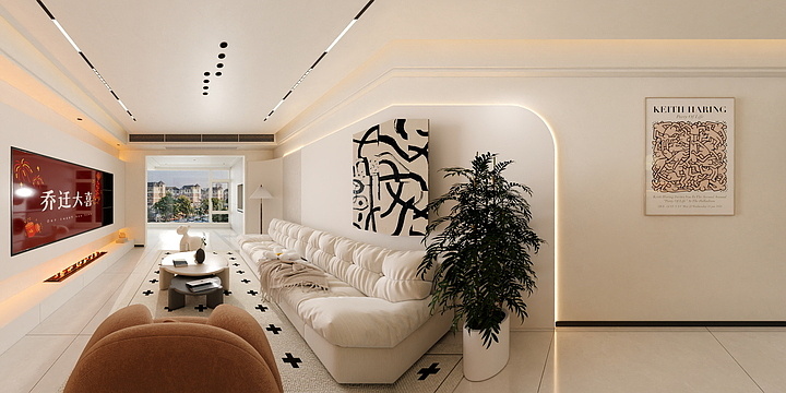 李哈哈室内设计-华悦府极简风格屈总雅居2-502-装修设计方案