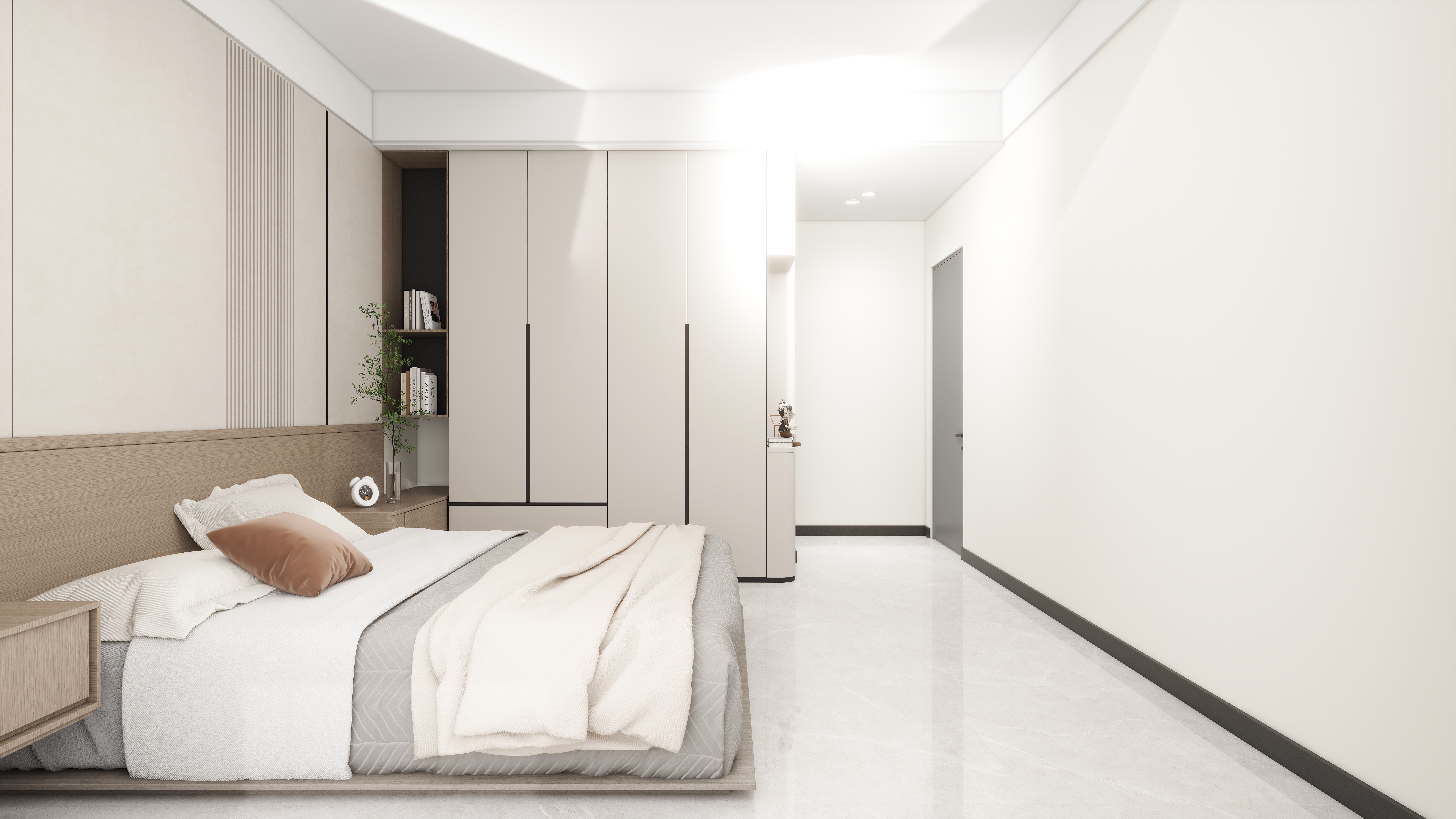 星空设计500一套-现代简约112㎡3室一层主卧装修效果图第1张