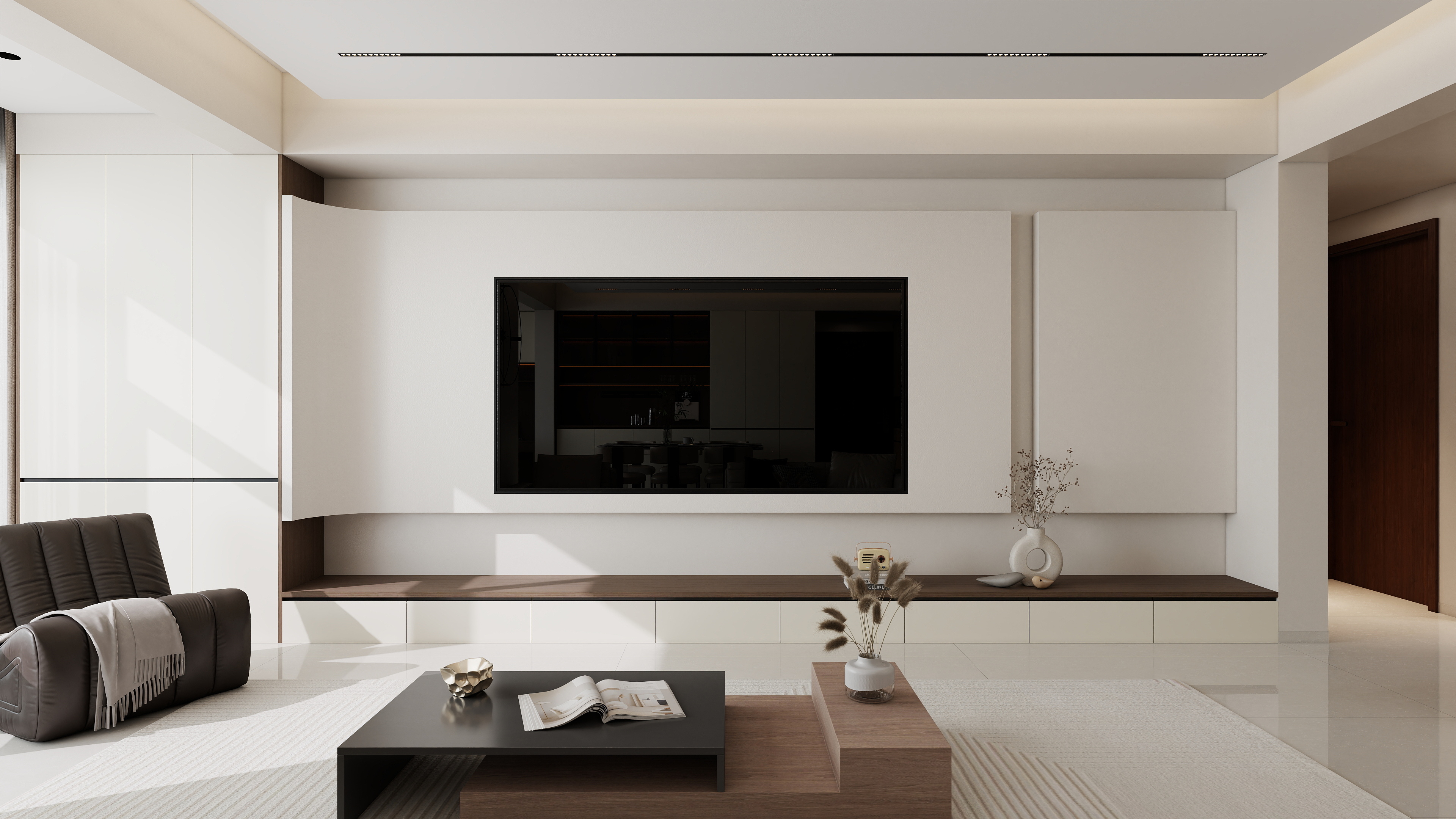 李青越-146平四室现代一层客餐厅装修效果图第3张