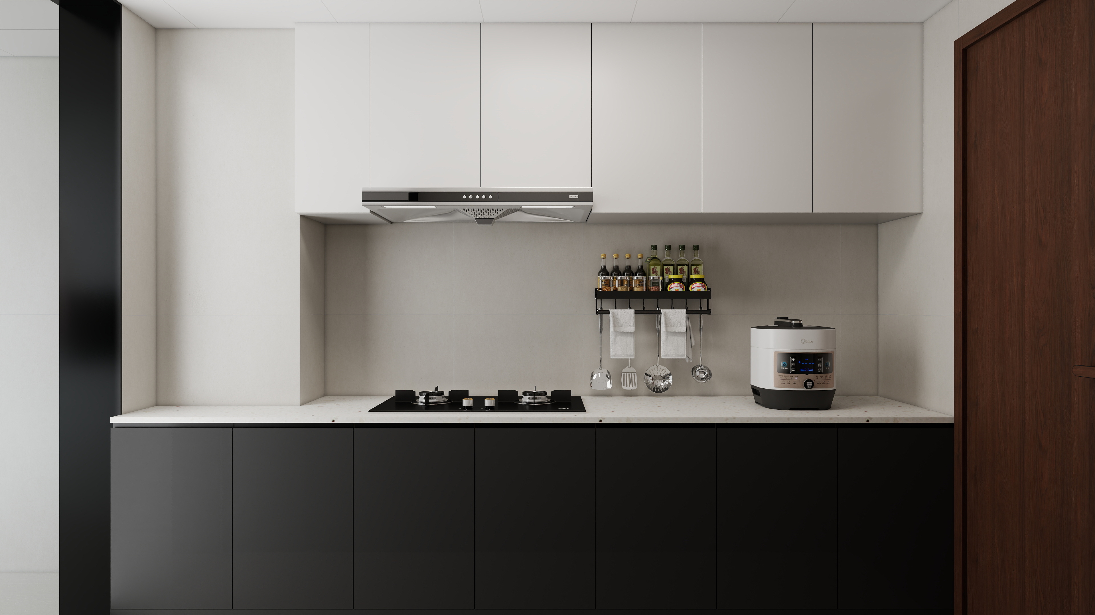 李青越-146平四室现代一层厨房装修效果图第1张