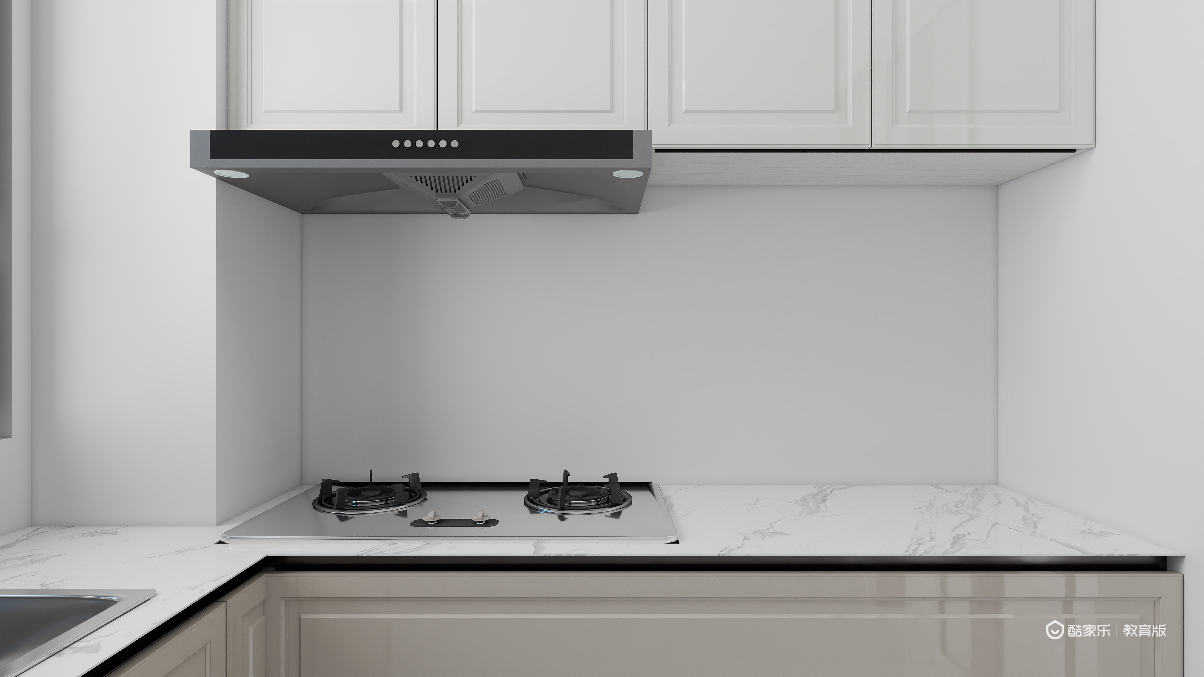 陆婧菡-杭州市建设职业学校-陆婧菡一层厨房装修效果图第1张