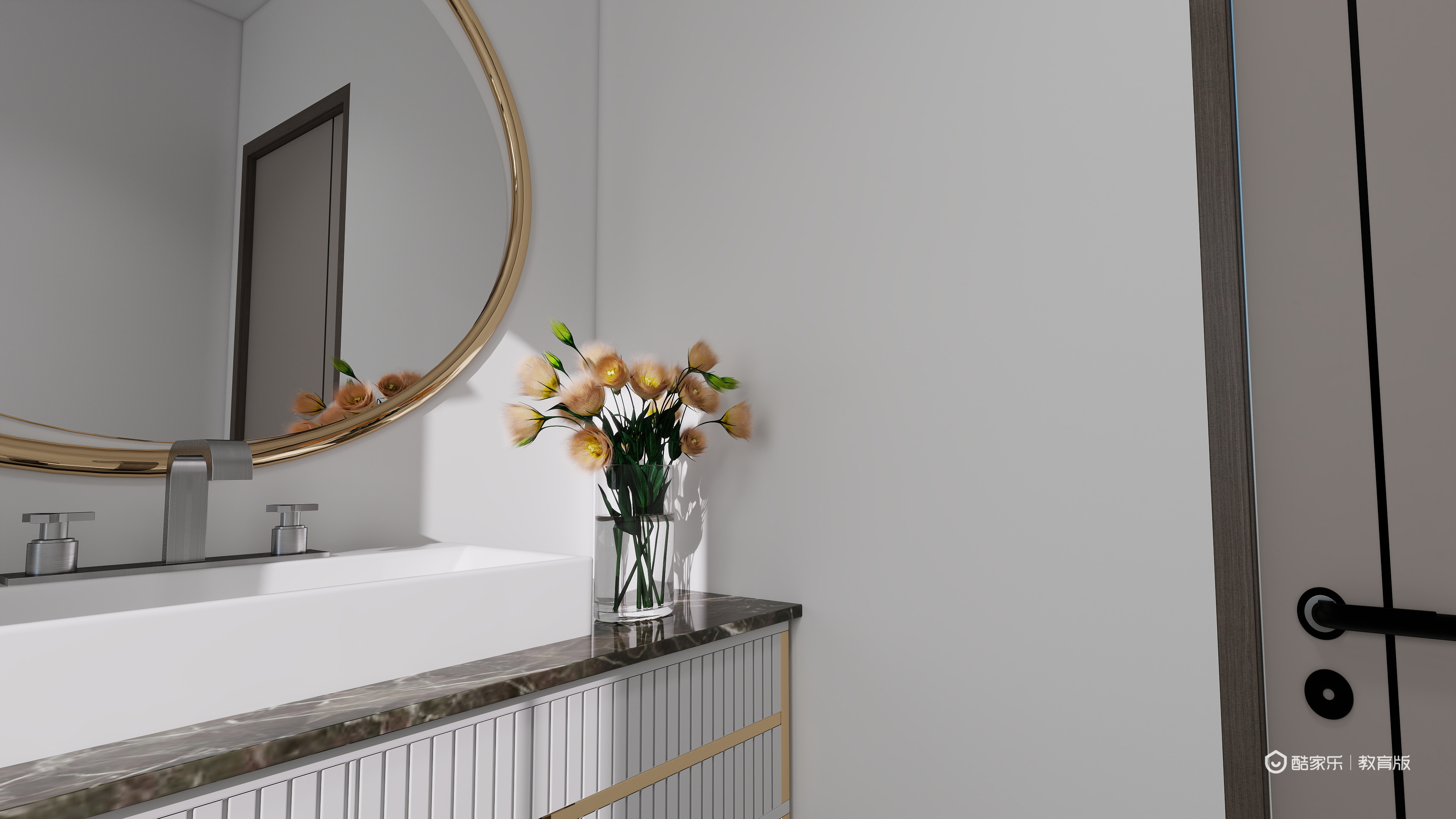 陆婧菡-杭州市建设职业学校-陆婧菡一层卫生间装修效果图第1张