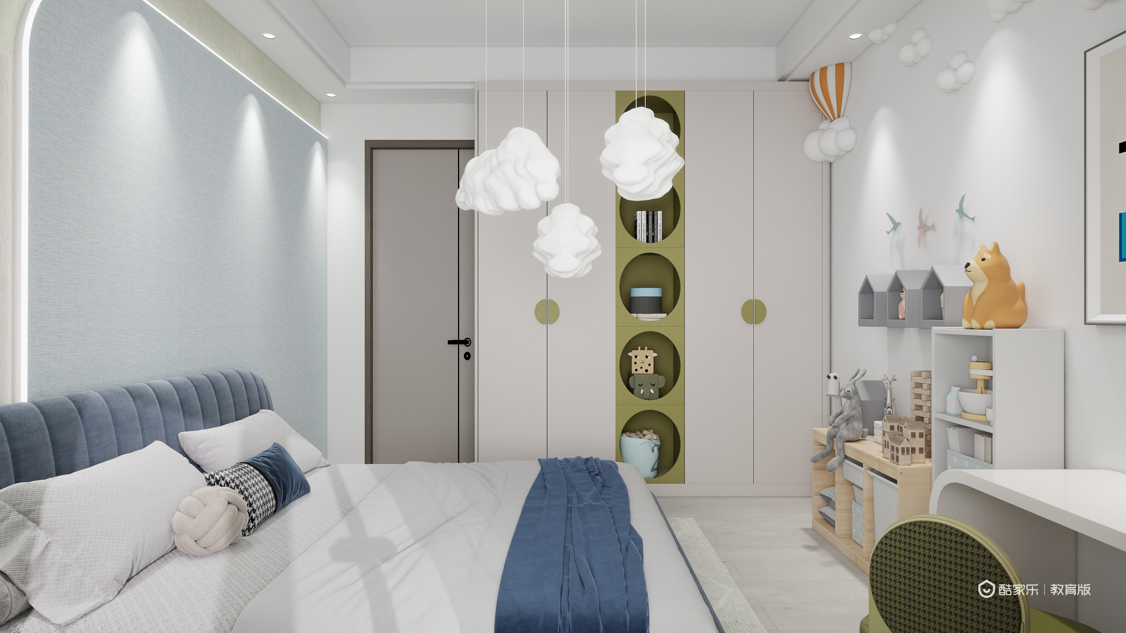 陆婧菡-杭州市建设职业学校-陆婧菡一层儿童房装修效果图第1张