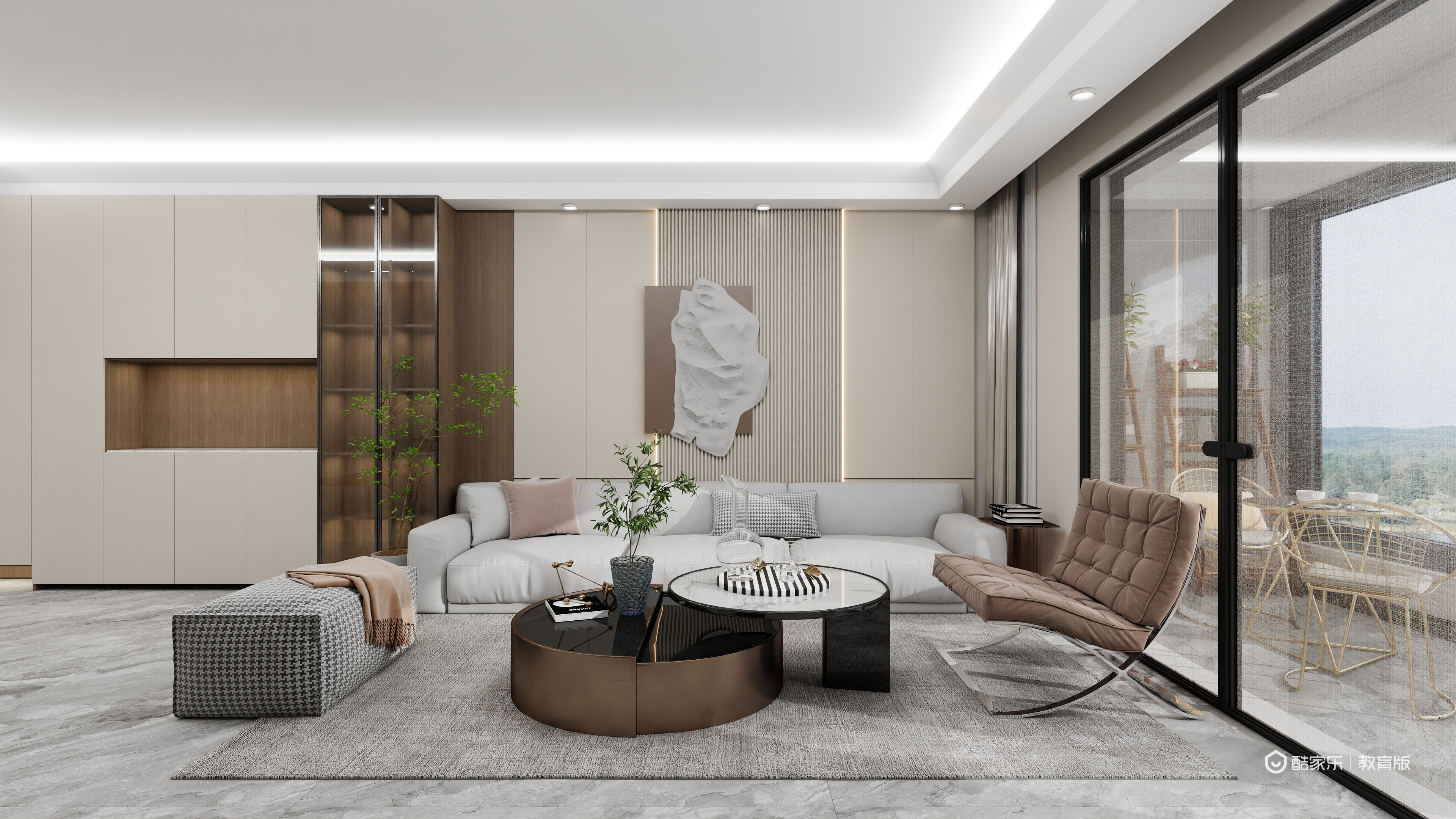 胡莹yBHB-浙江建设技师学院-胡莹一层客餐厅装修效果图第2张