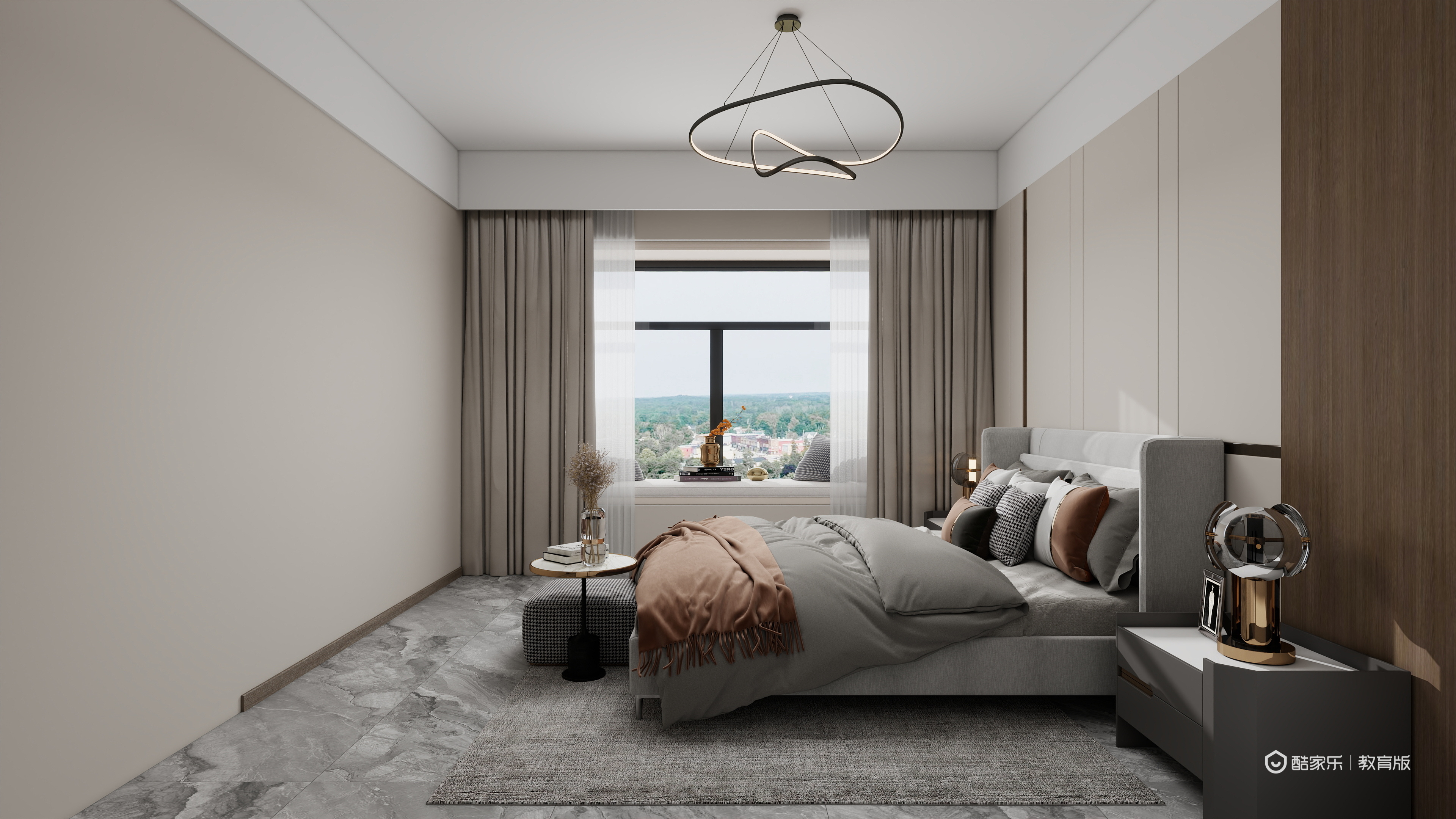 胡莹yBHB-浙江建设技师学院-胡莹一层主卧装修效果图第3张