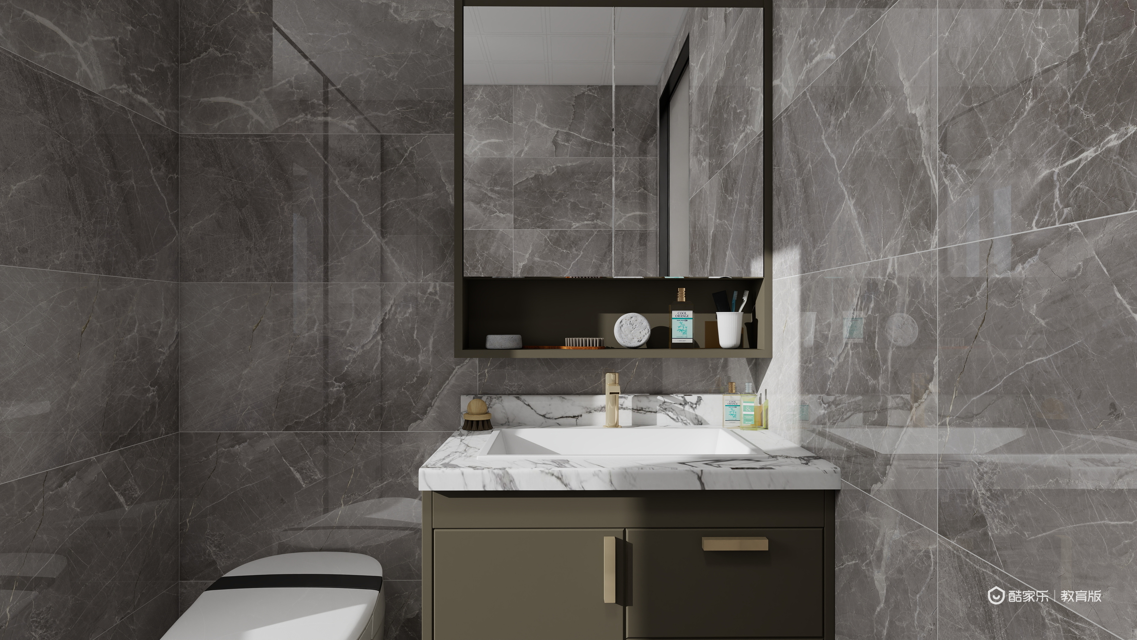 胡莹yBHB-浙江建设技师学院-胡莹一层卫生间装修效果图第1张