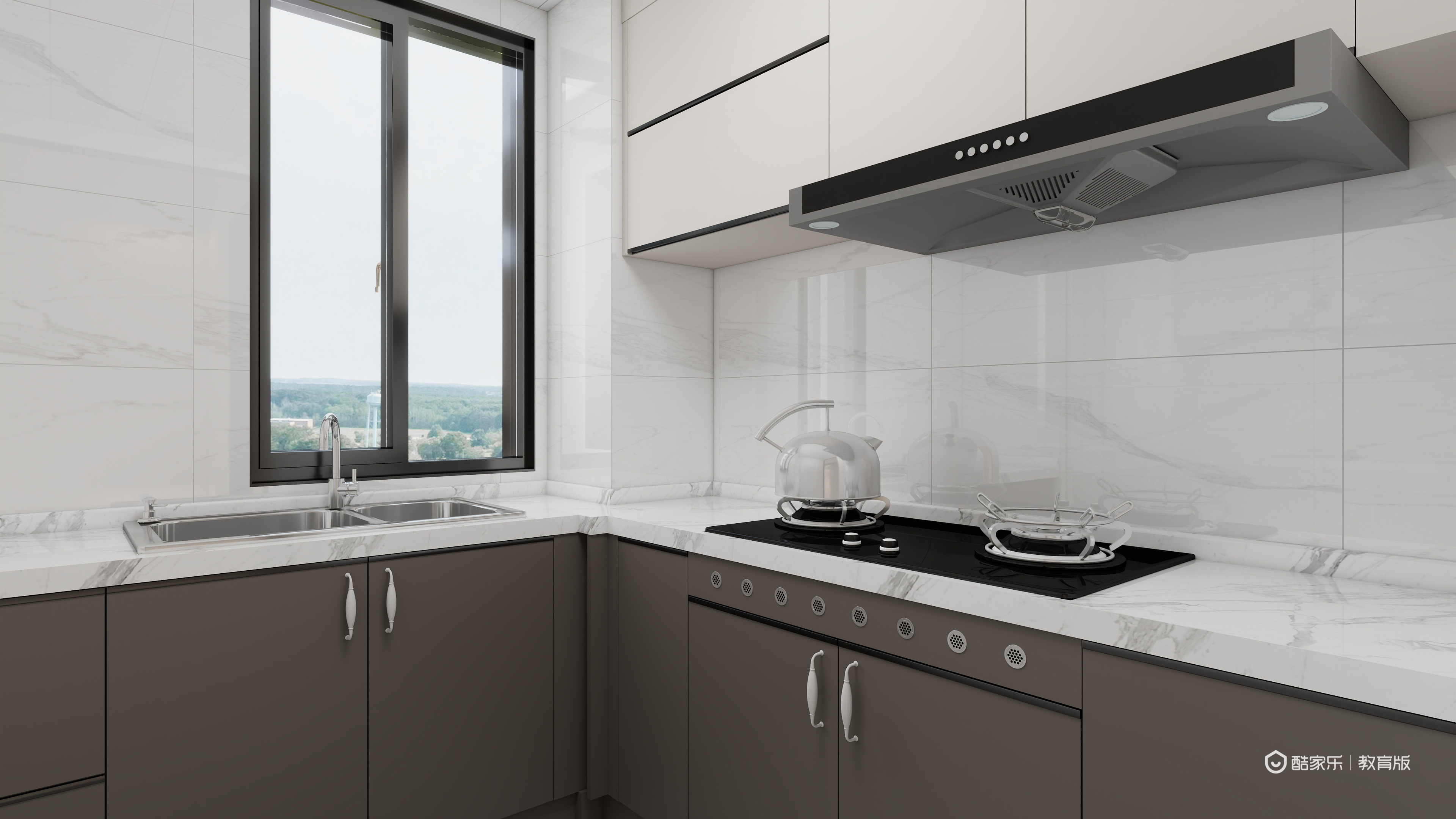 胡莹yBHB-浙江建设技师学院-胡莹一层厨房装修效果图第2张