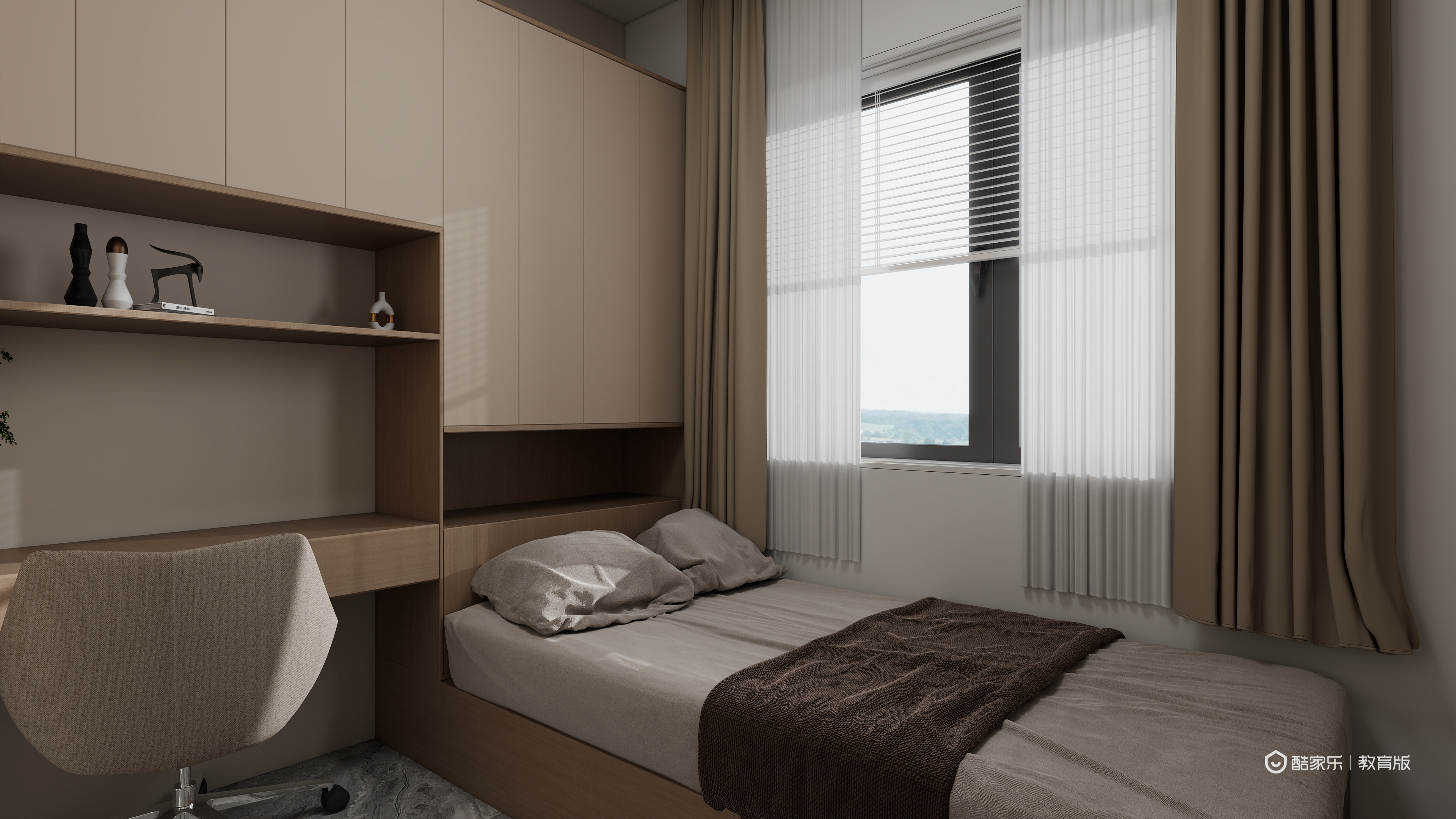 胡莹yBHB-浙江建设技师学院-胡莹一层次卧装修效果图第2张