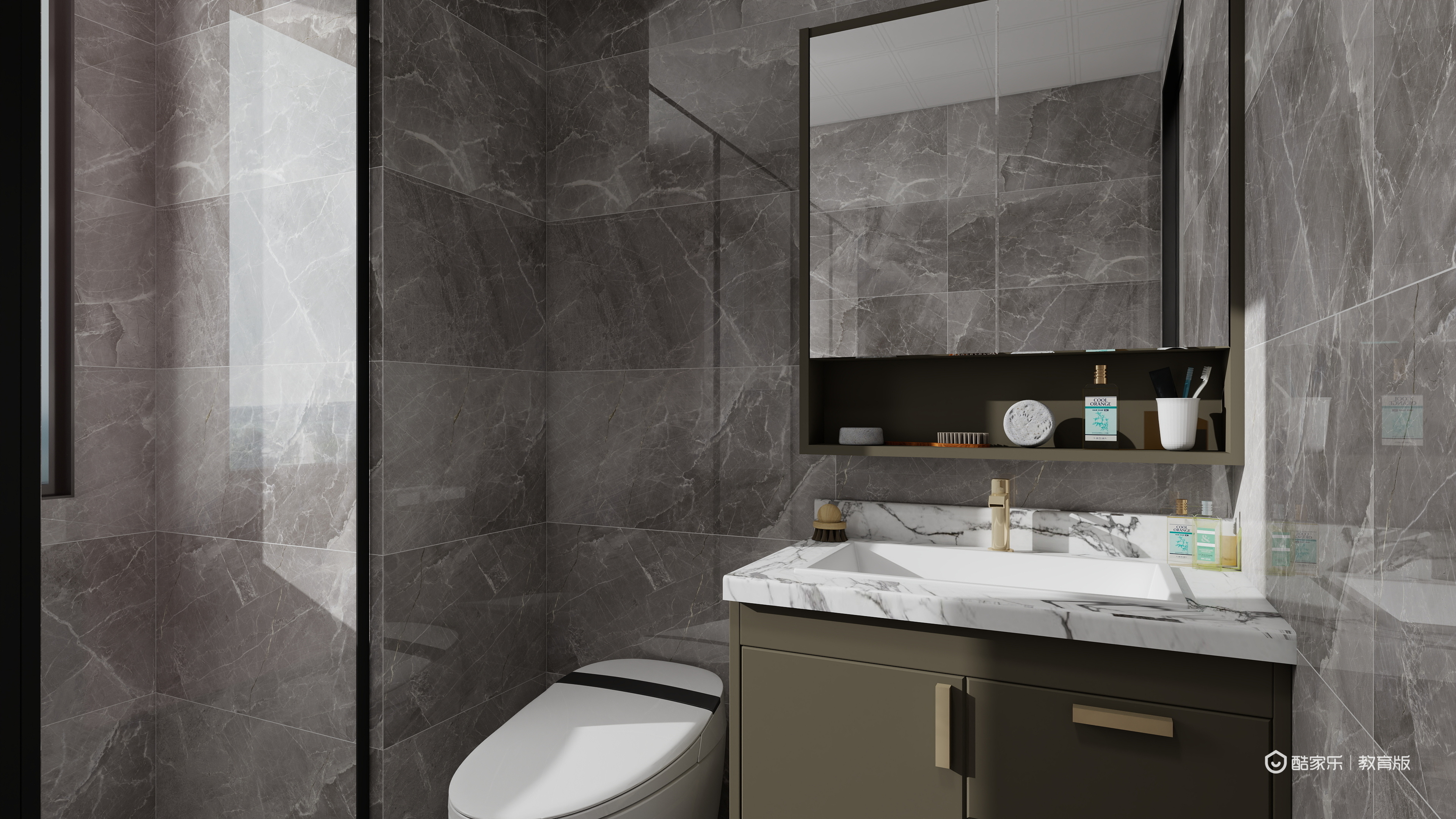 胡莹yBHB-浙江建设技师学院-胡莹一层卫生间装修效果图第2张