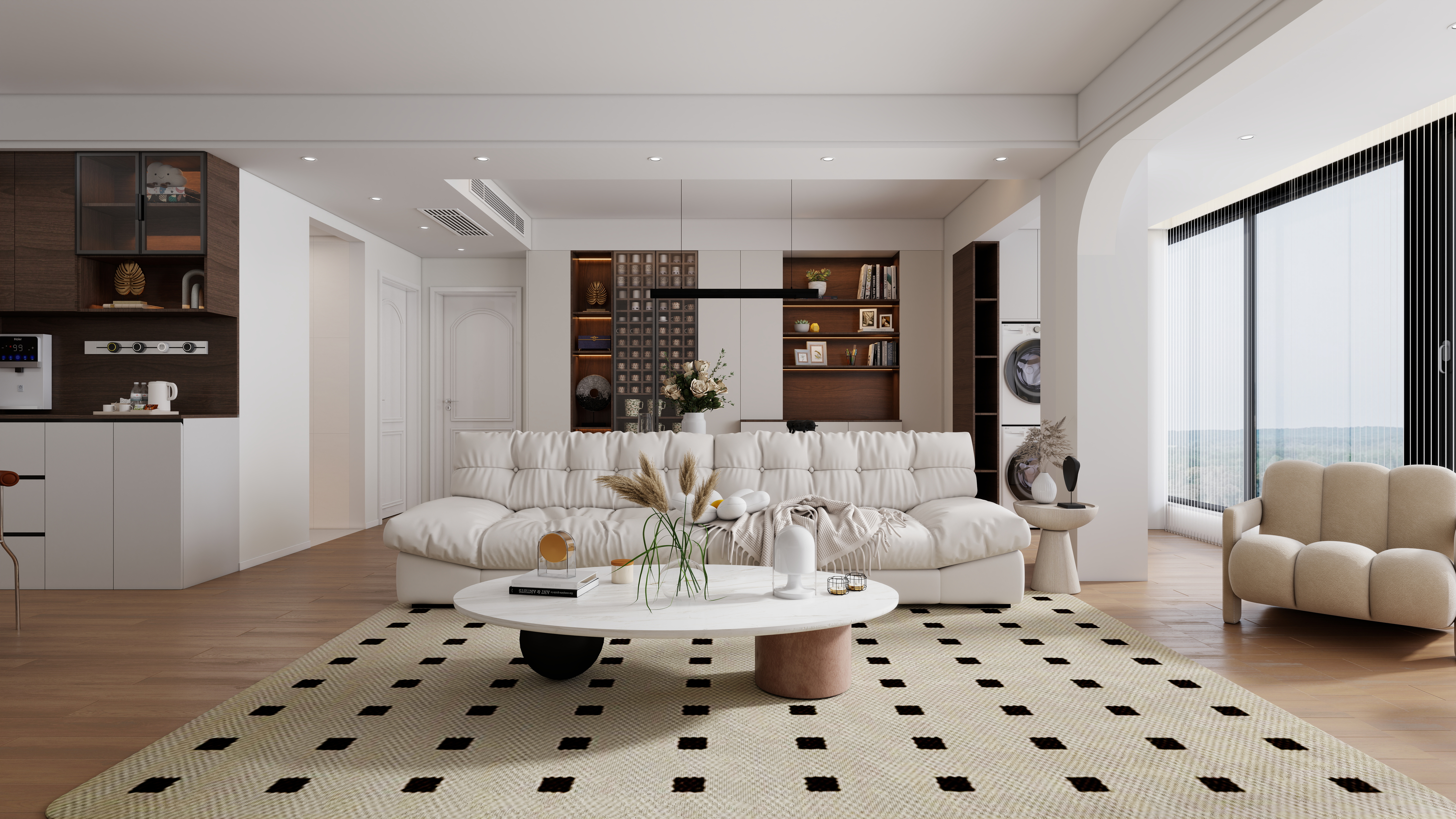 星空设计500一套-混搭113㎡2室一层客餐厅装修效果图第2张