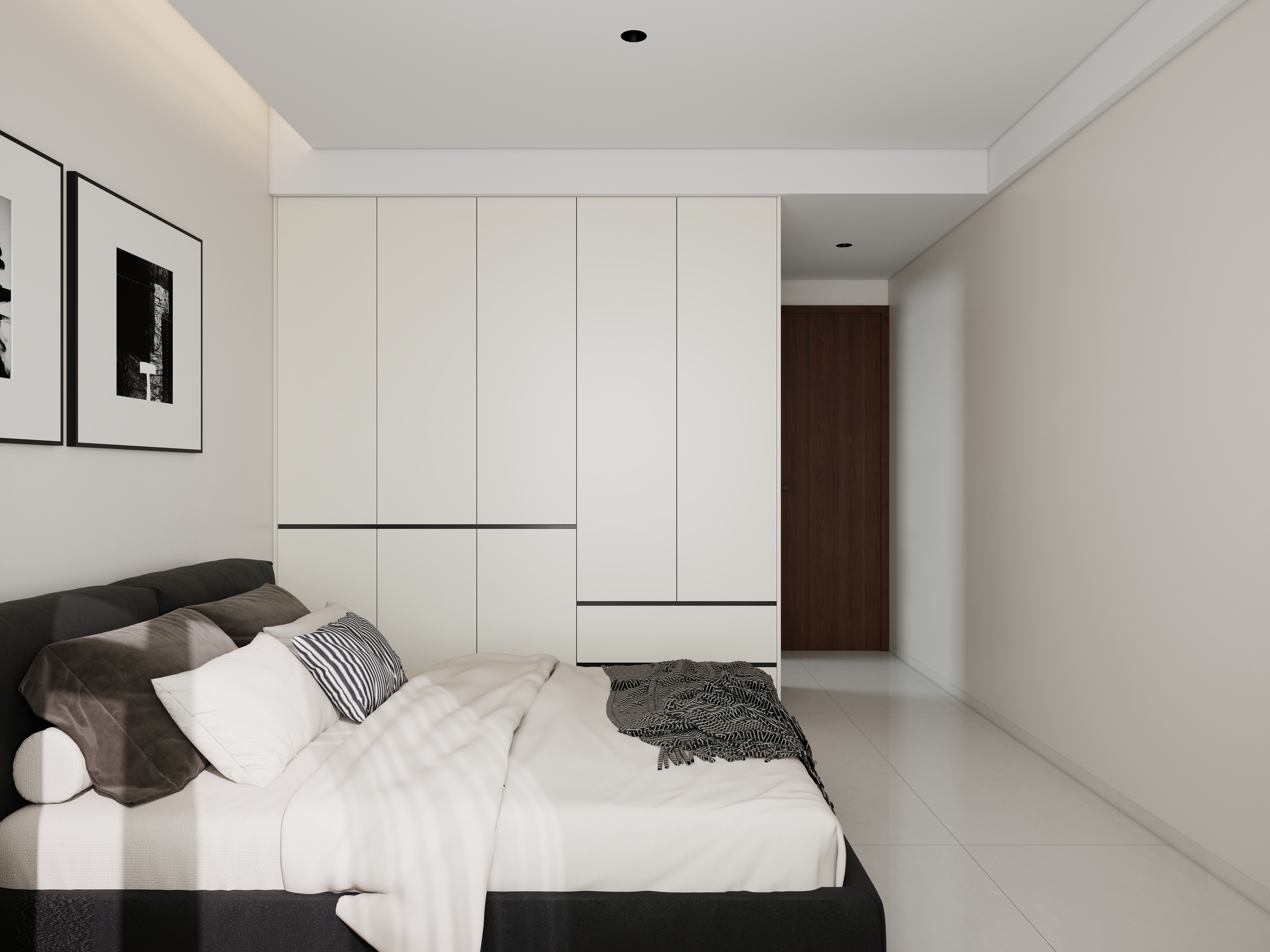 李青越-146平四室现代一层主卧装修效果图第2张