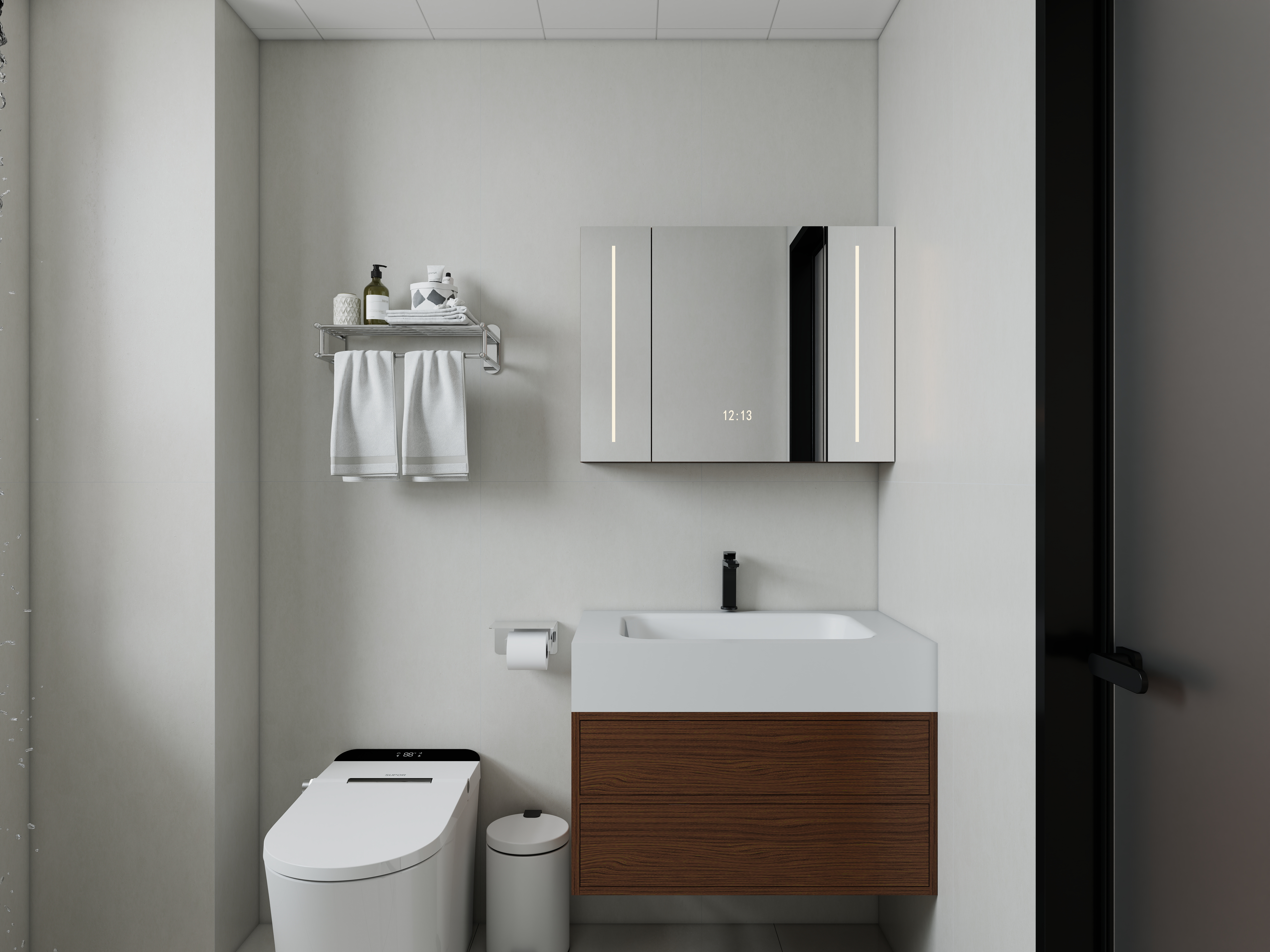 李青越-146平四室现代一层套卫装修效果图第2张