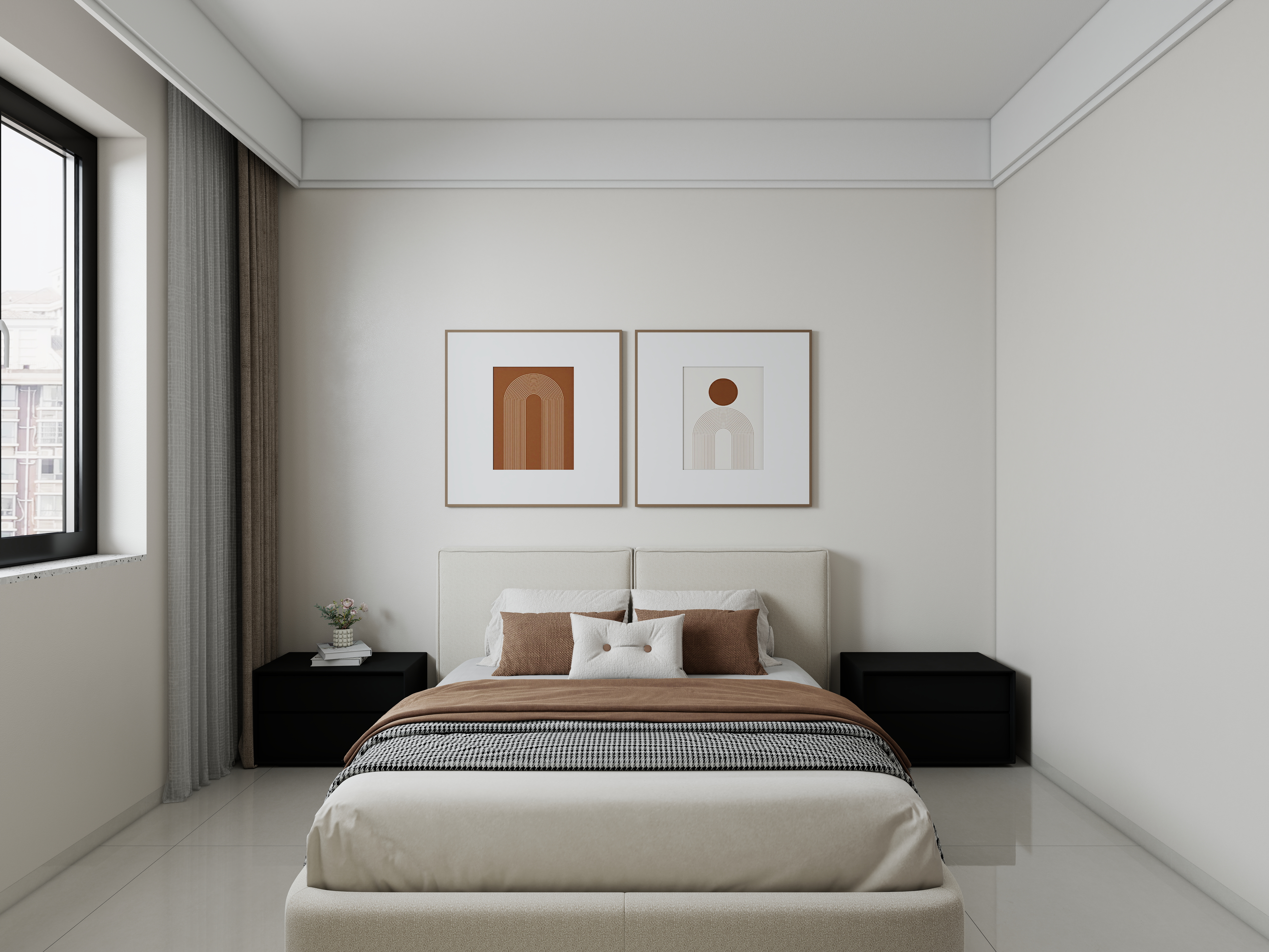 李青越-146平四室现代一层次卧装修效果图第2张