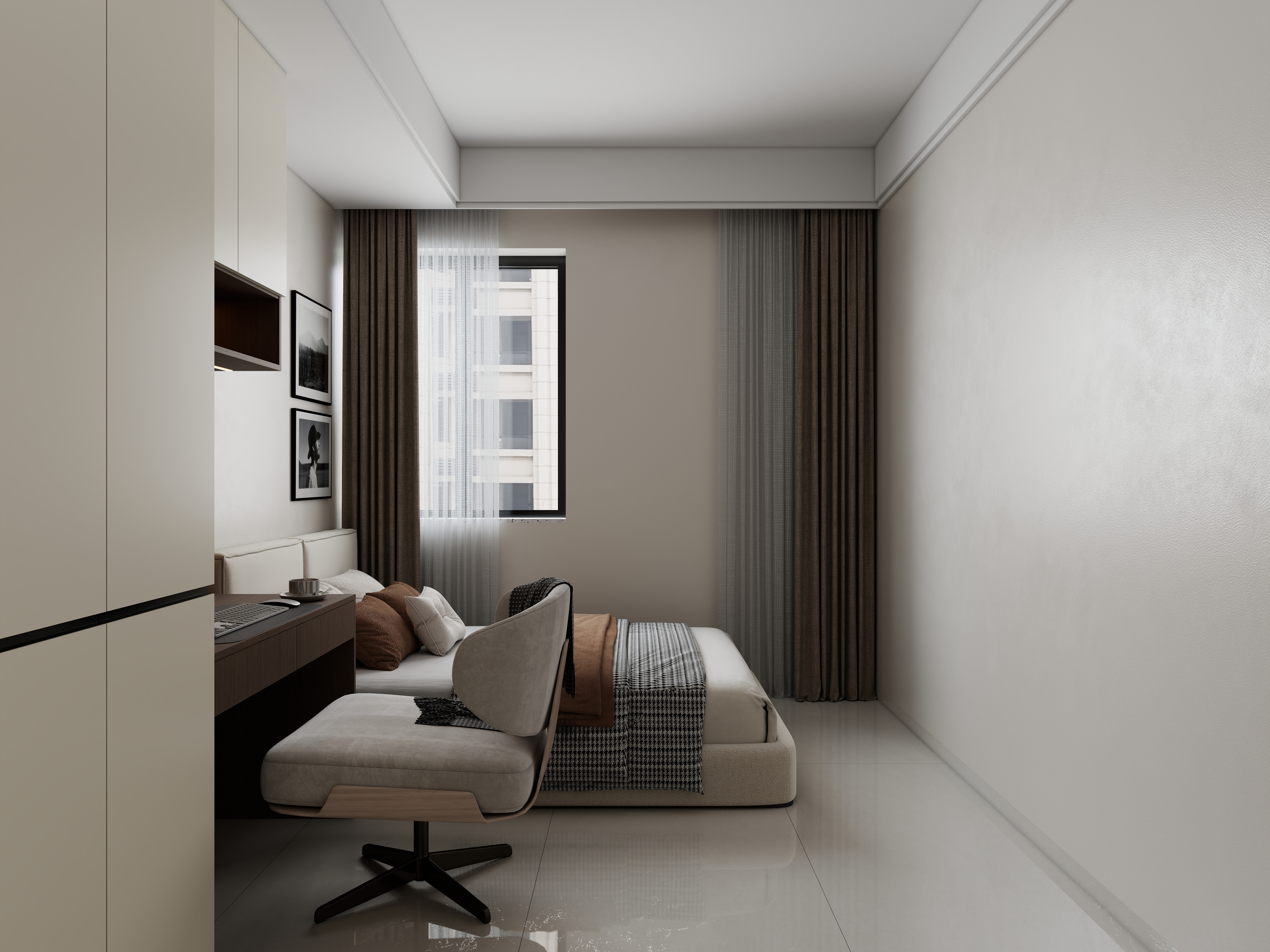 李青越-146平四室现代一层书房装修效果图第1张