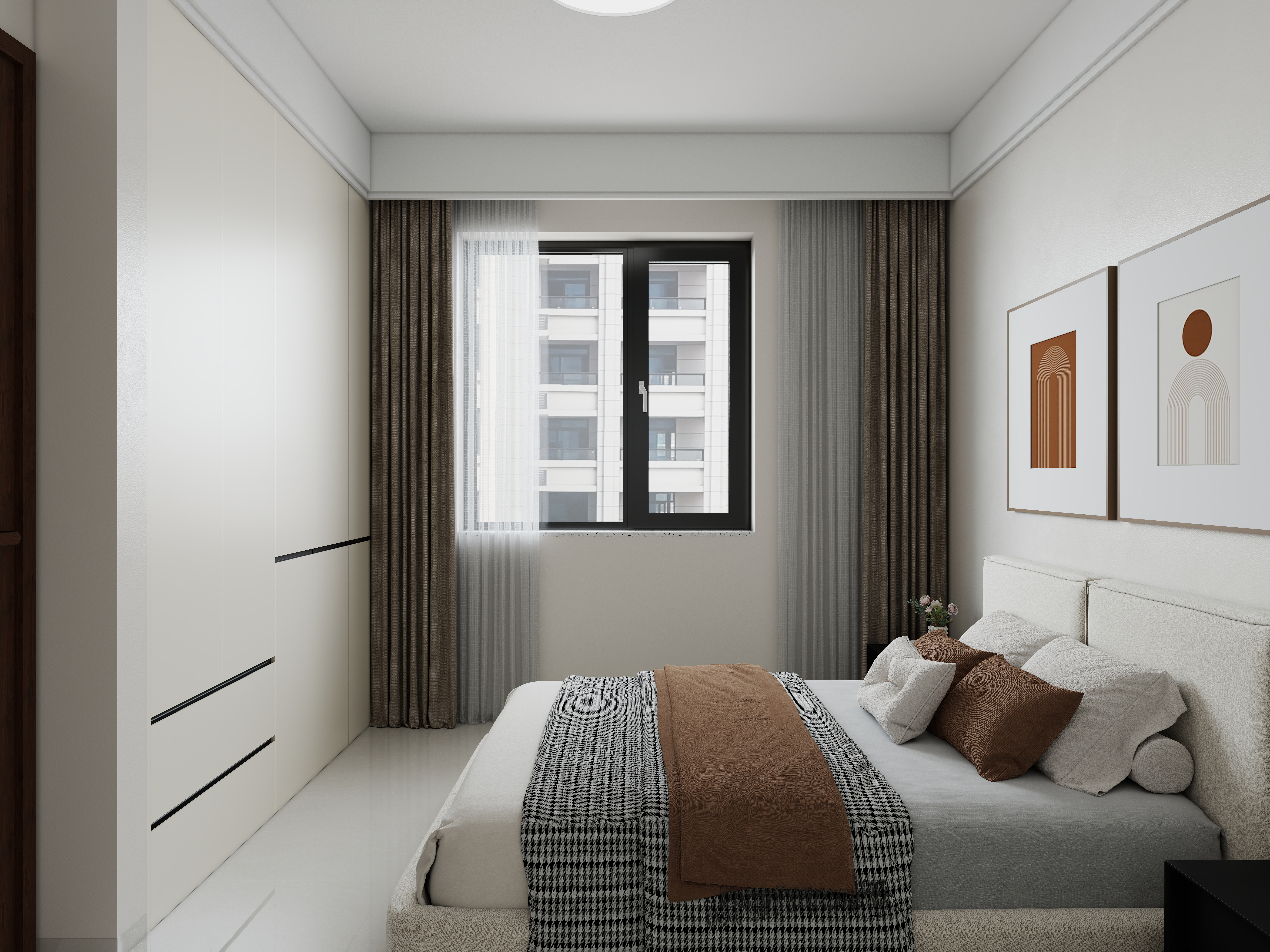 李青越-146平四室现代一层次卧装修效果图第1张