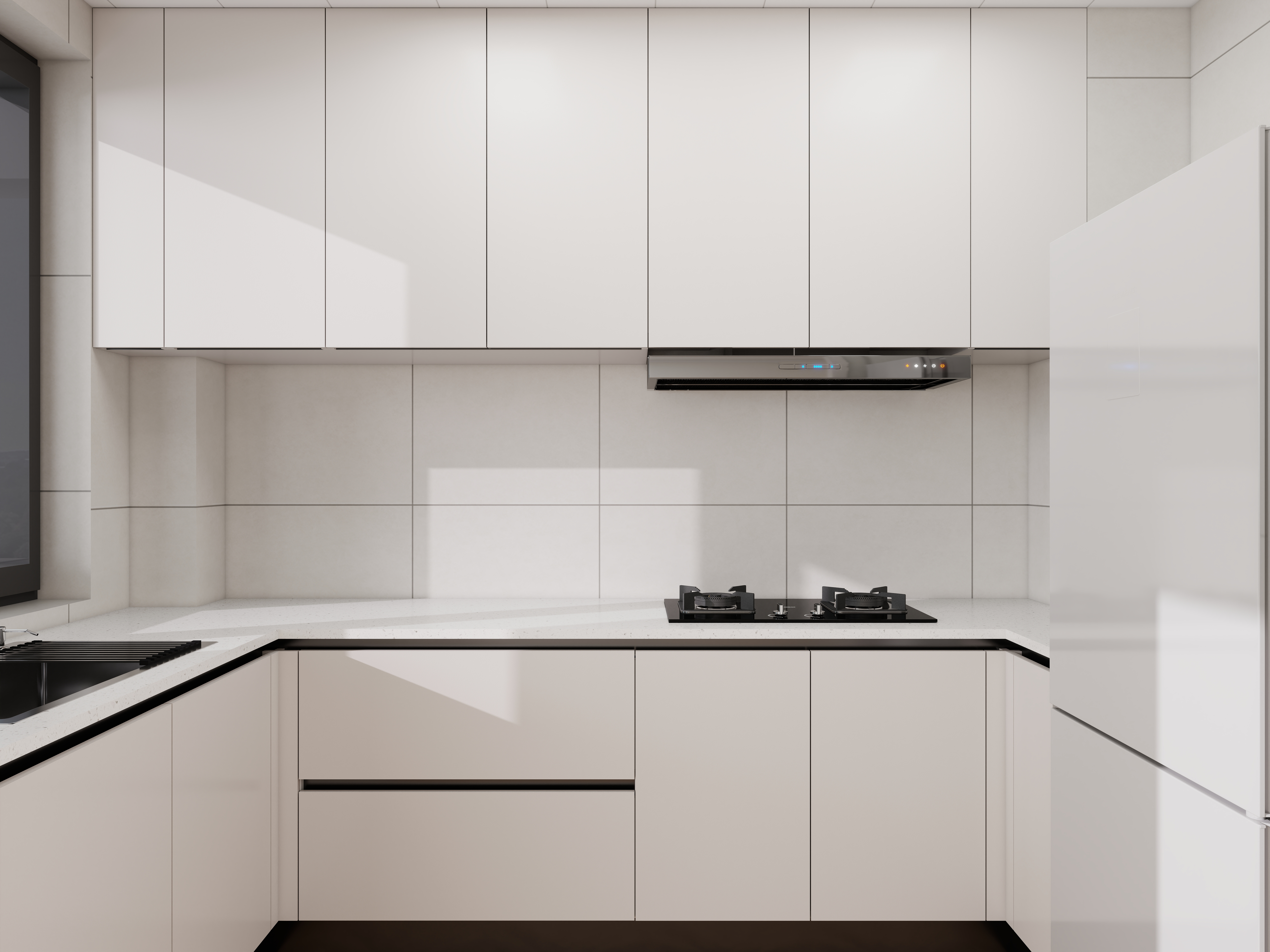 李青越-132平法式三居室一层厨房装修效果图第1张