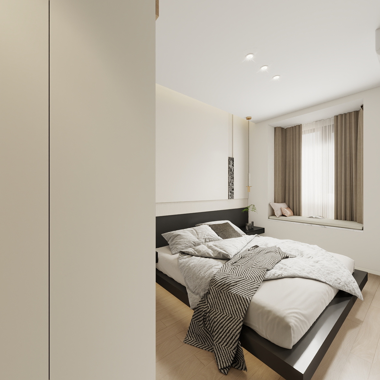 设计师珂源-凤凰花园-3期原木127㎡2室一层次卧装修效果图第4张