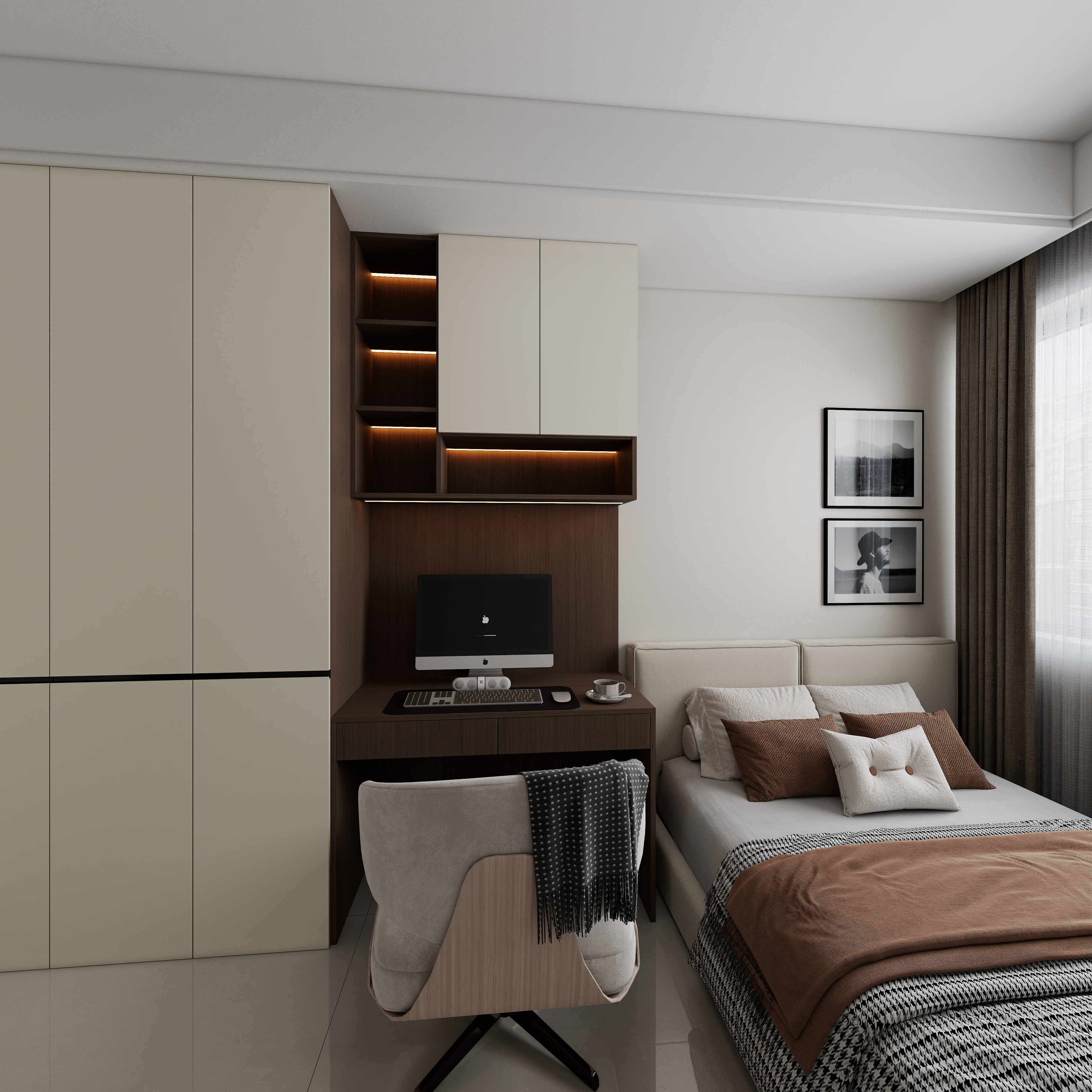 李青越-146平四室现代一层书房装修效果图第3张