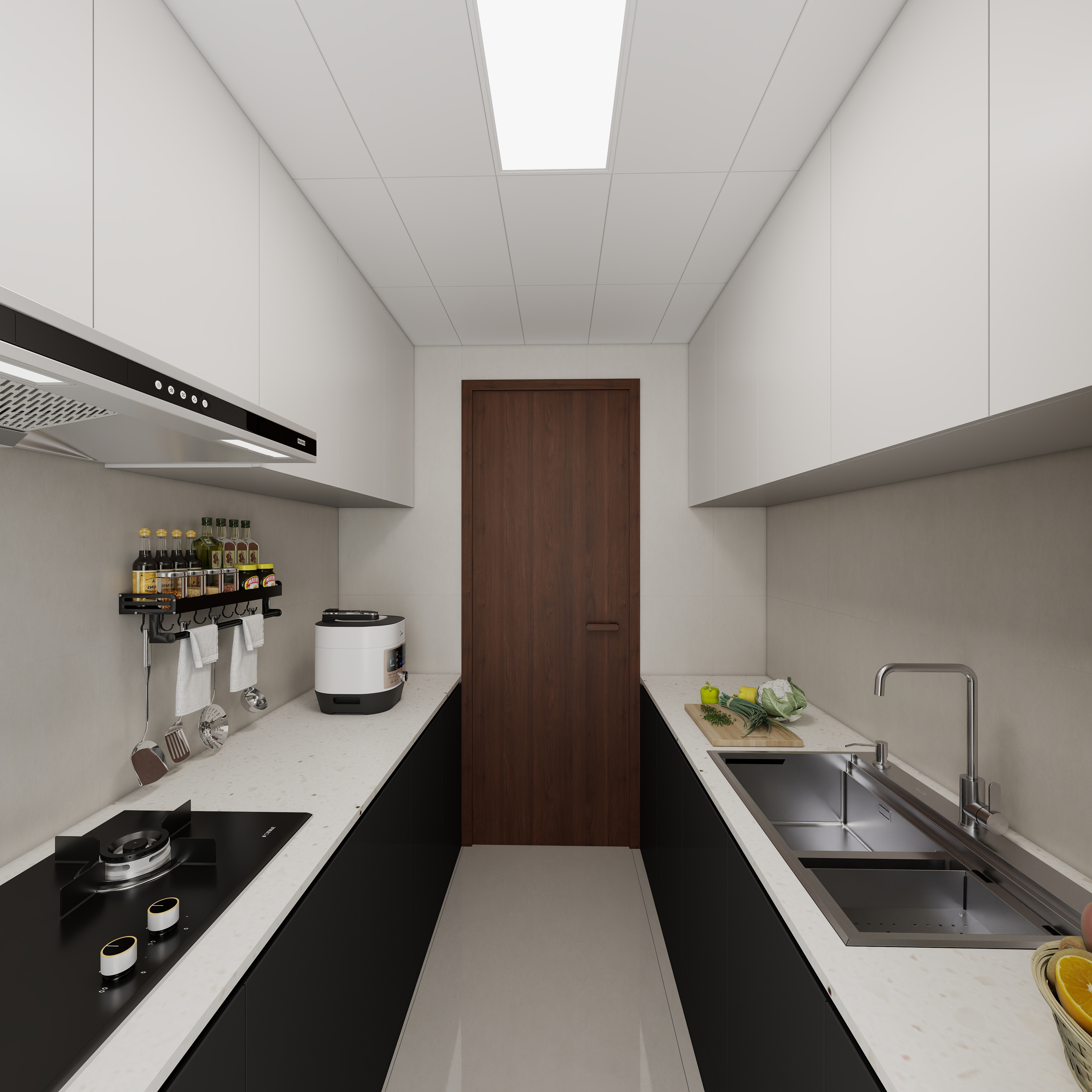 李青越-146平四室现代一层厨房装修效果图第3张