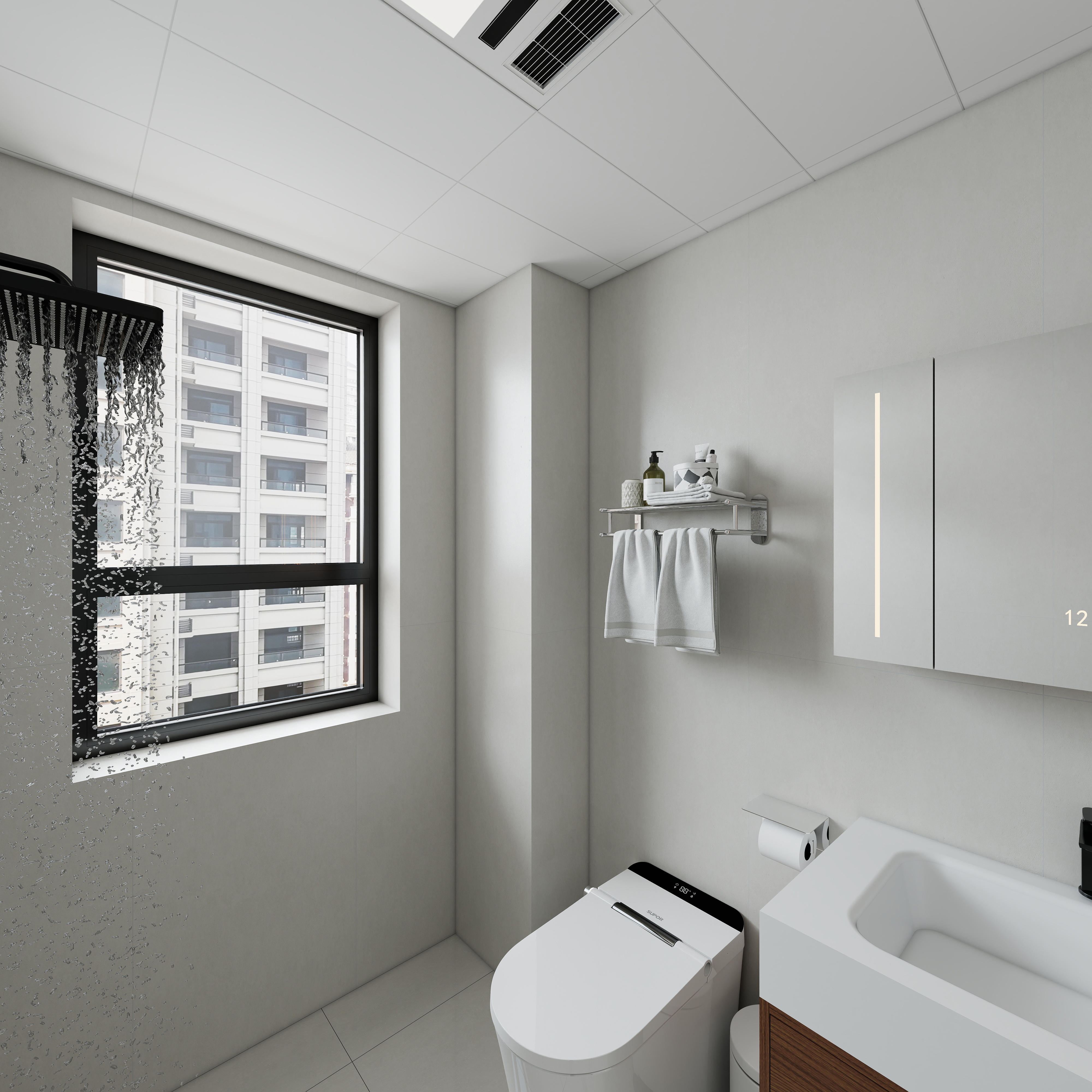 李青越-146平四室现代一层套卫装修效果图第3张