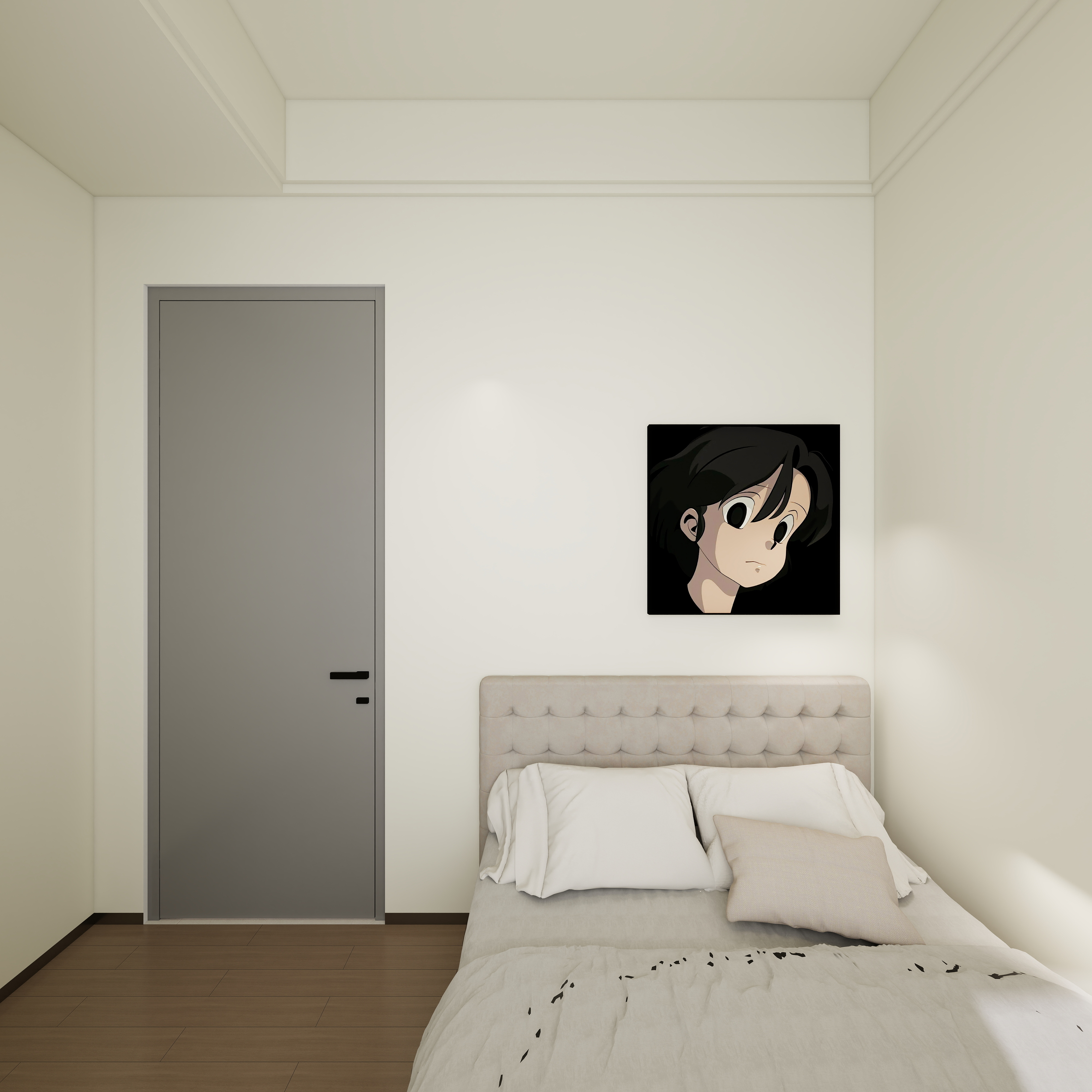 李青越-101平现代简约三居室一层次卧装修效果图第3张