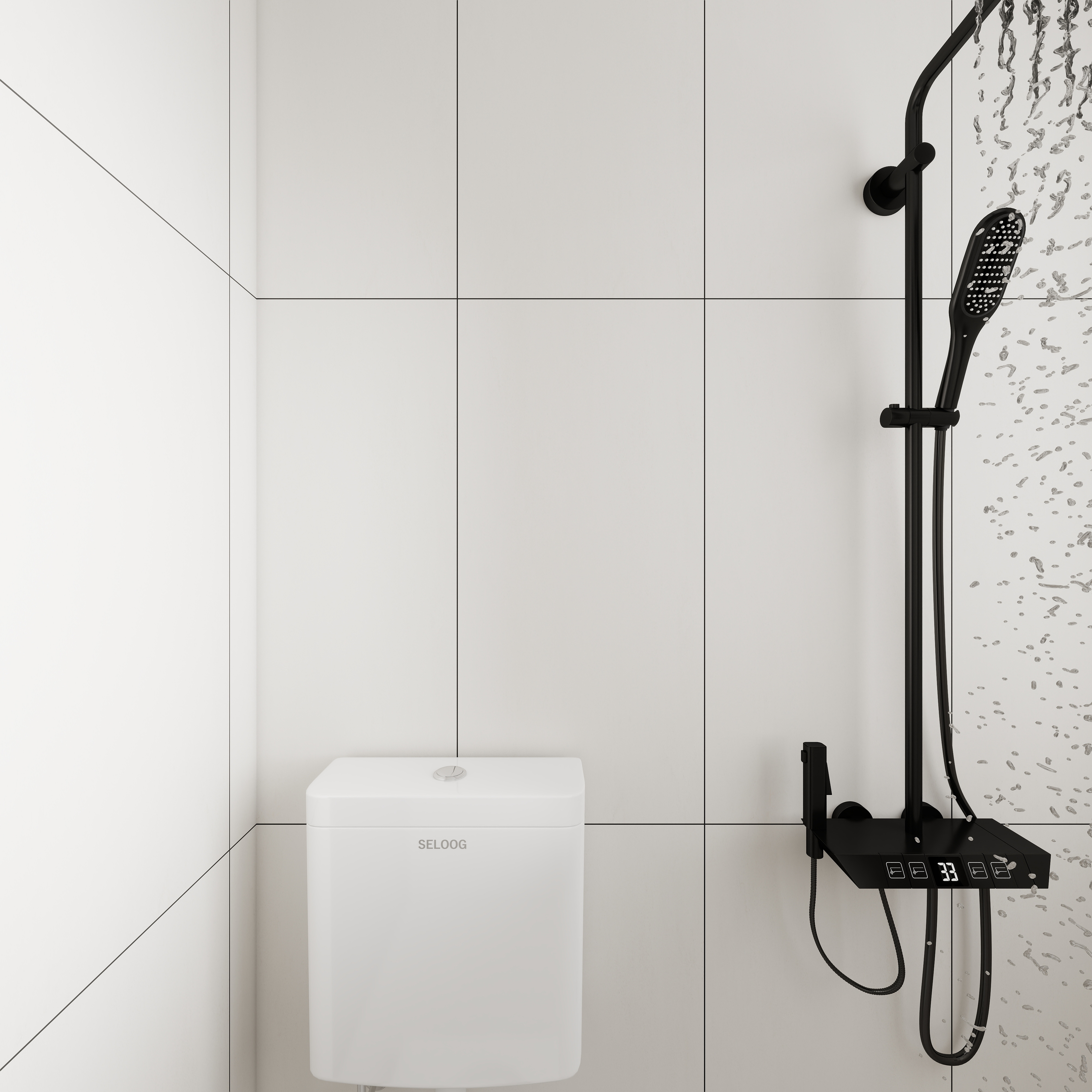 李青越-101平现代简约三居室一层卫生间装修效果图第2张